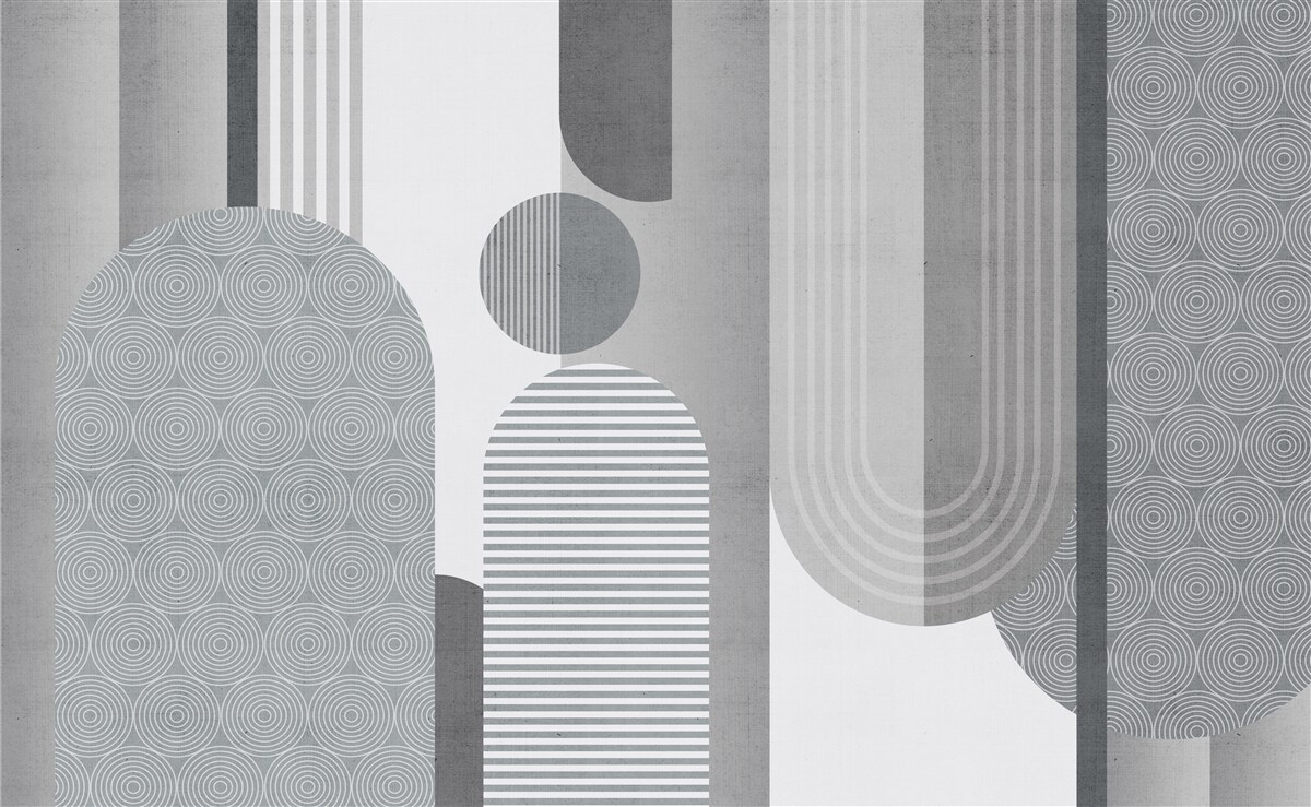 Fototapet dreptunghiuri hașurate cu o formă arcuită