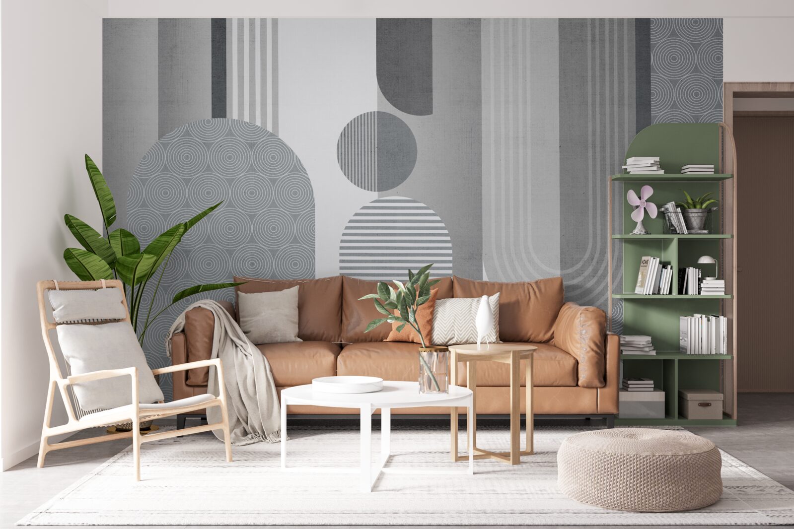 Fototapet dreptunghiuri hașurate cu o formă arcuită