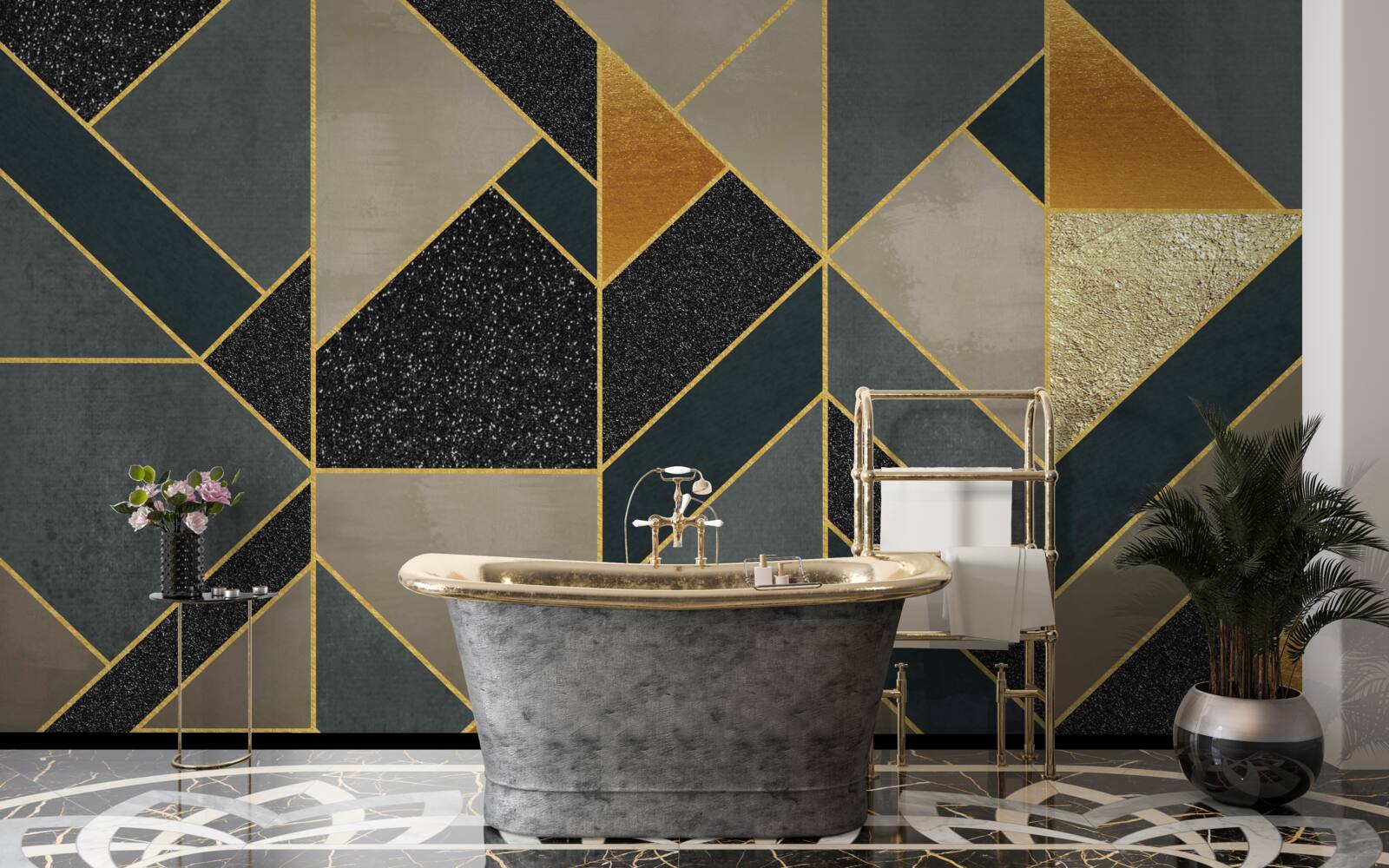 Fototapet mozaicuri de culoare închisă