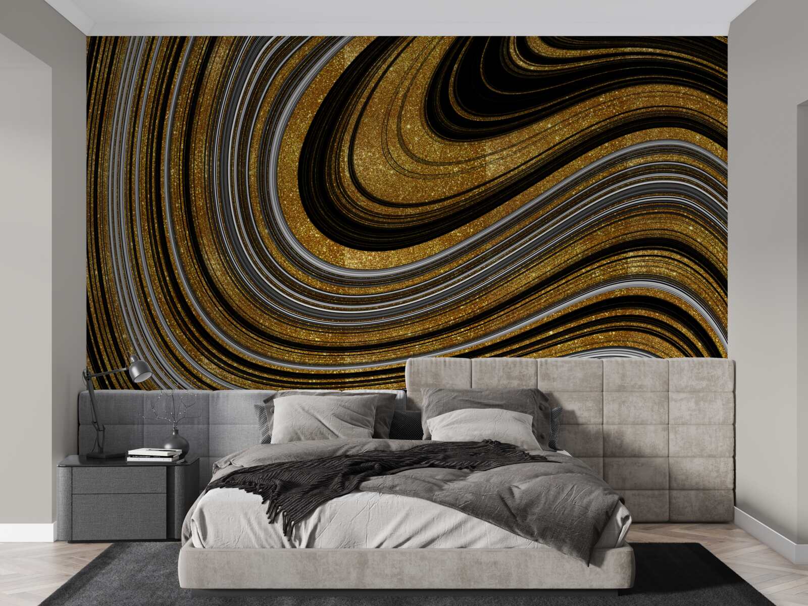 Fototapet valuri de aur care se topesc