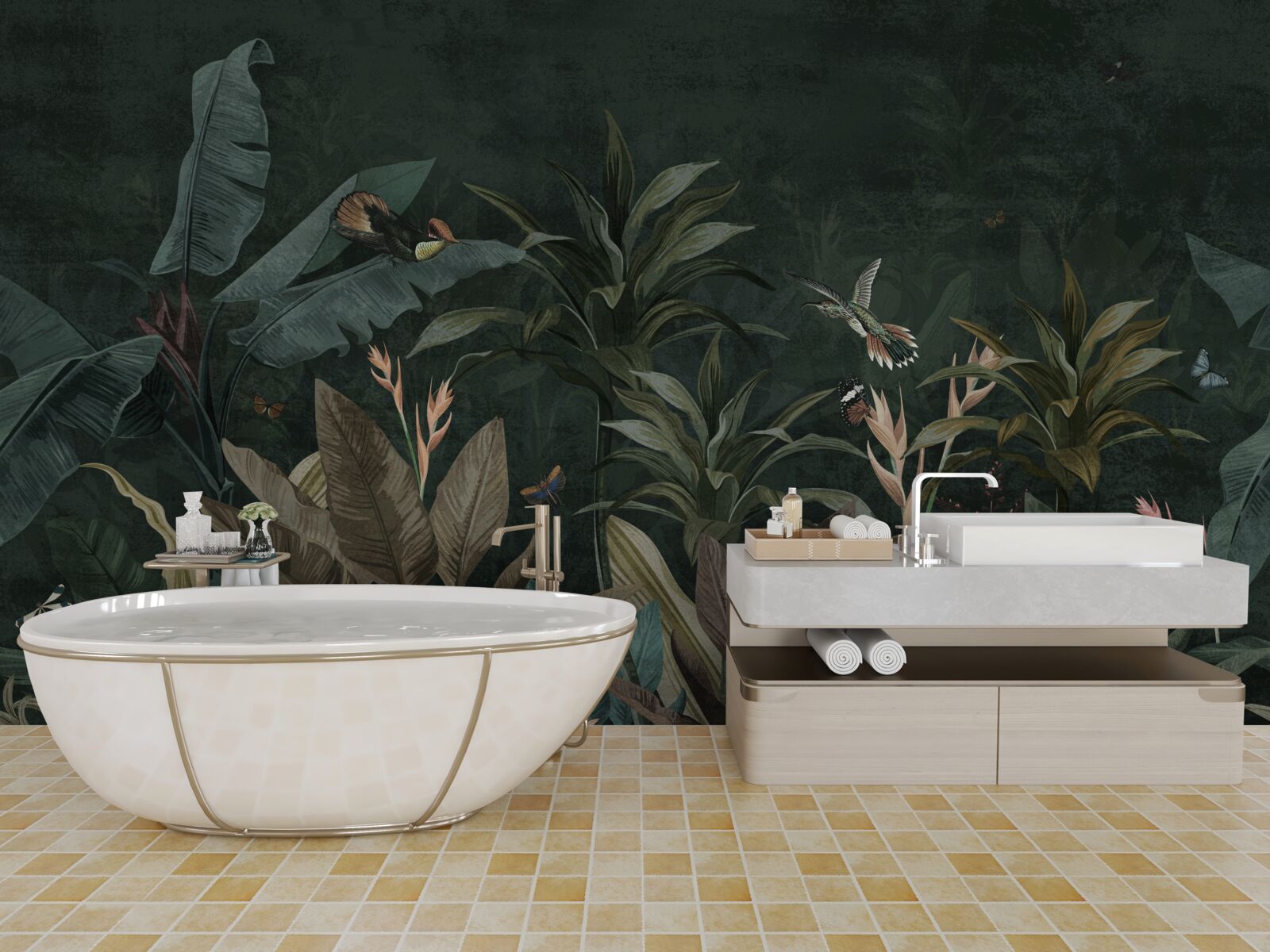 Fototapet junglă tropicală noaptea