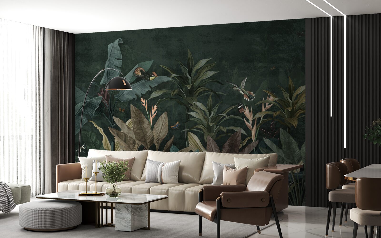 Fototapet junglă tropicală noaptea