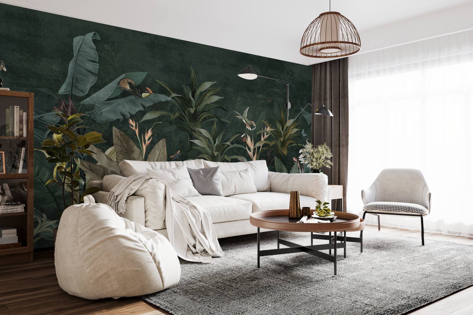 Fototapet junglă tropicală noaptea