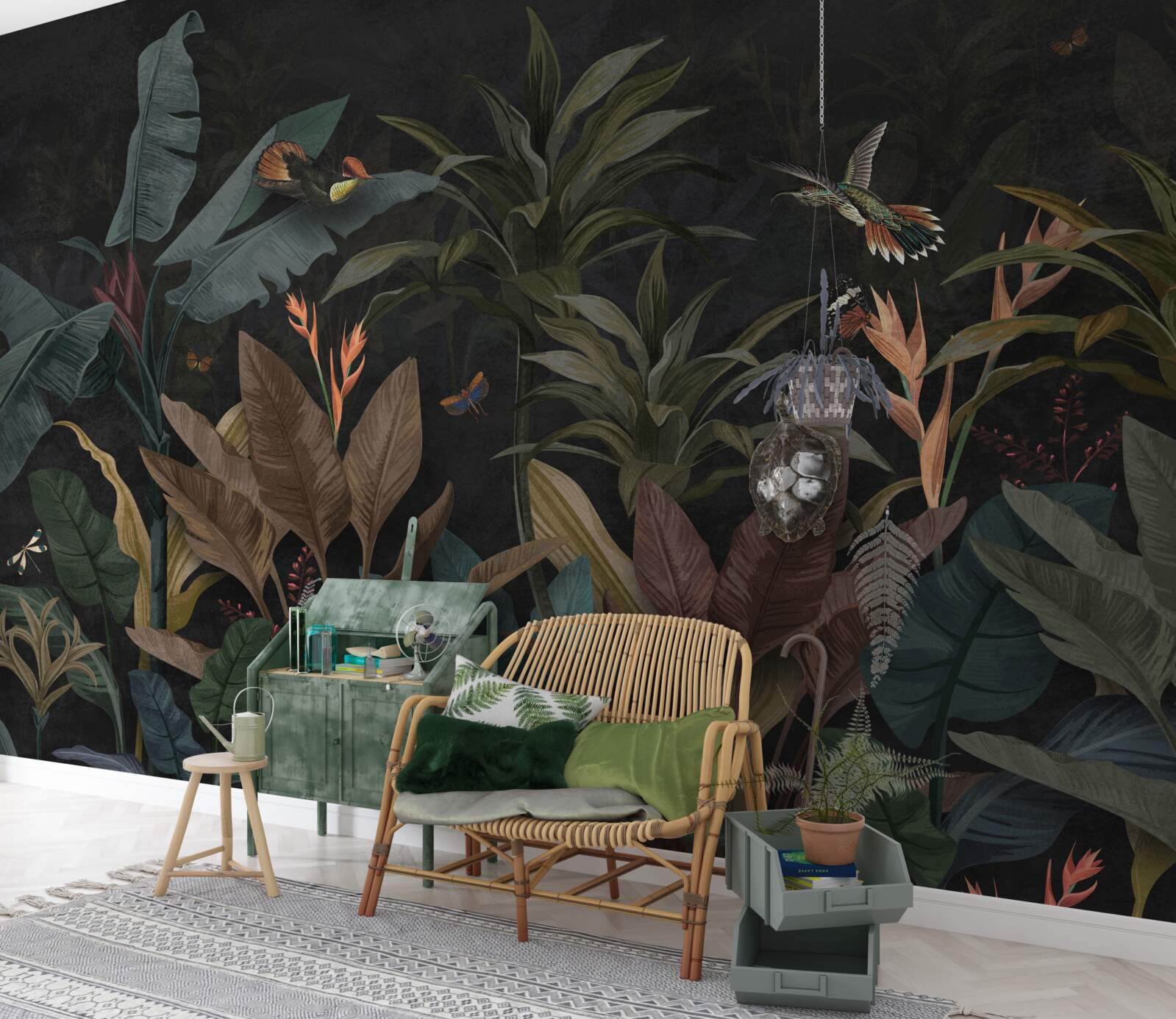 Fototapet jungla prinde viață noaptea