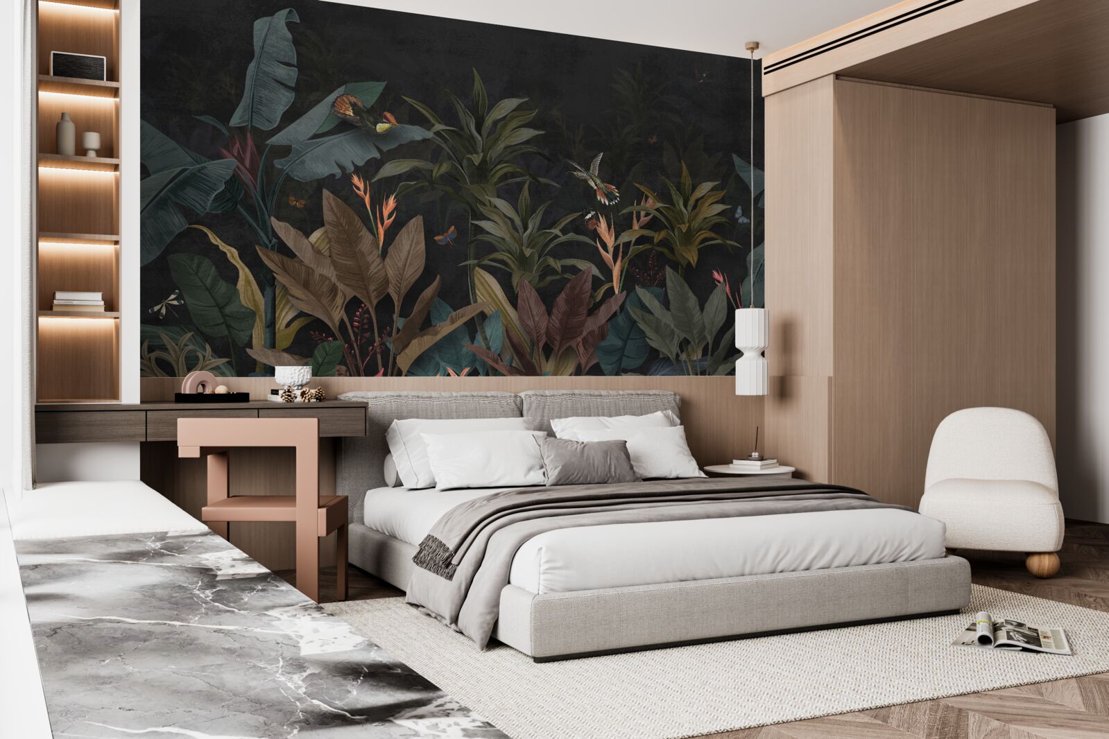 Fototapet jungla prinde viață noaptea