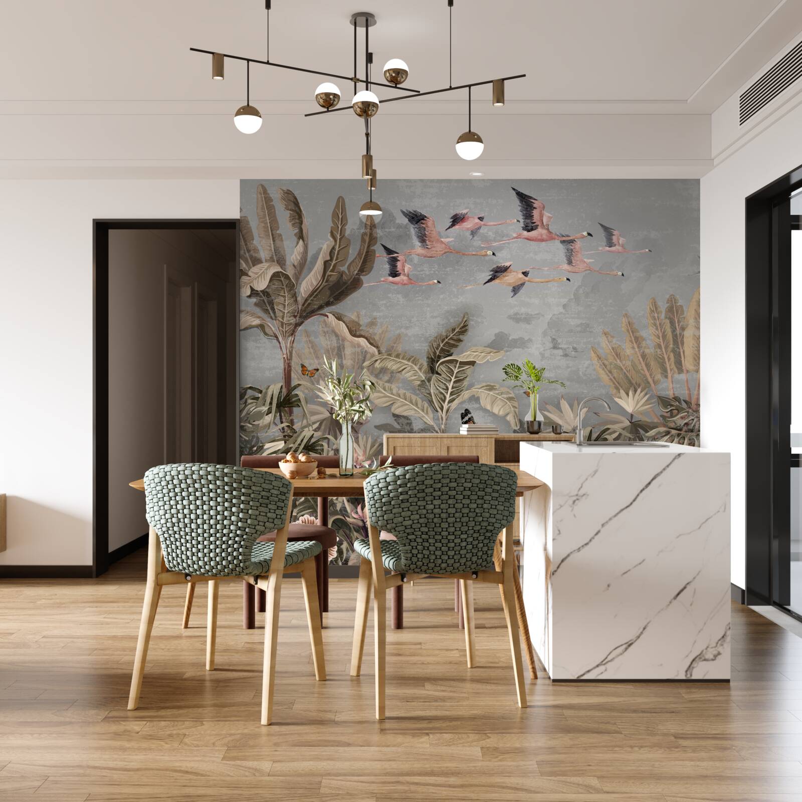 Fototapet cocorii zboară la tropice