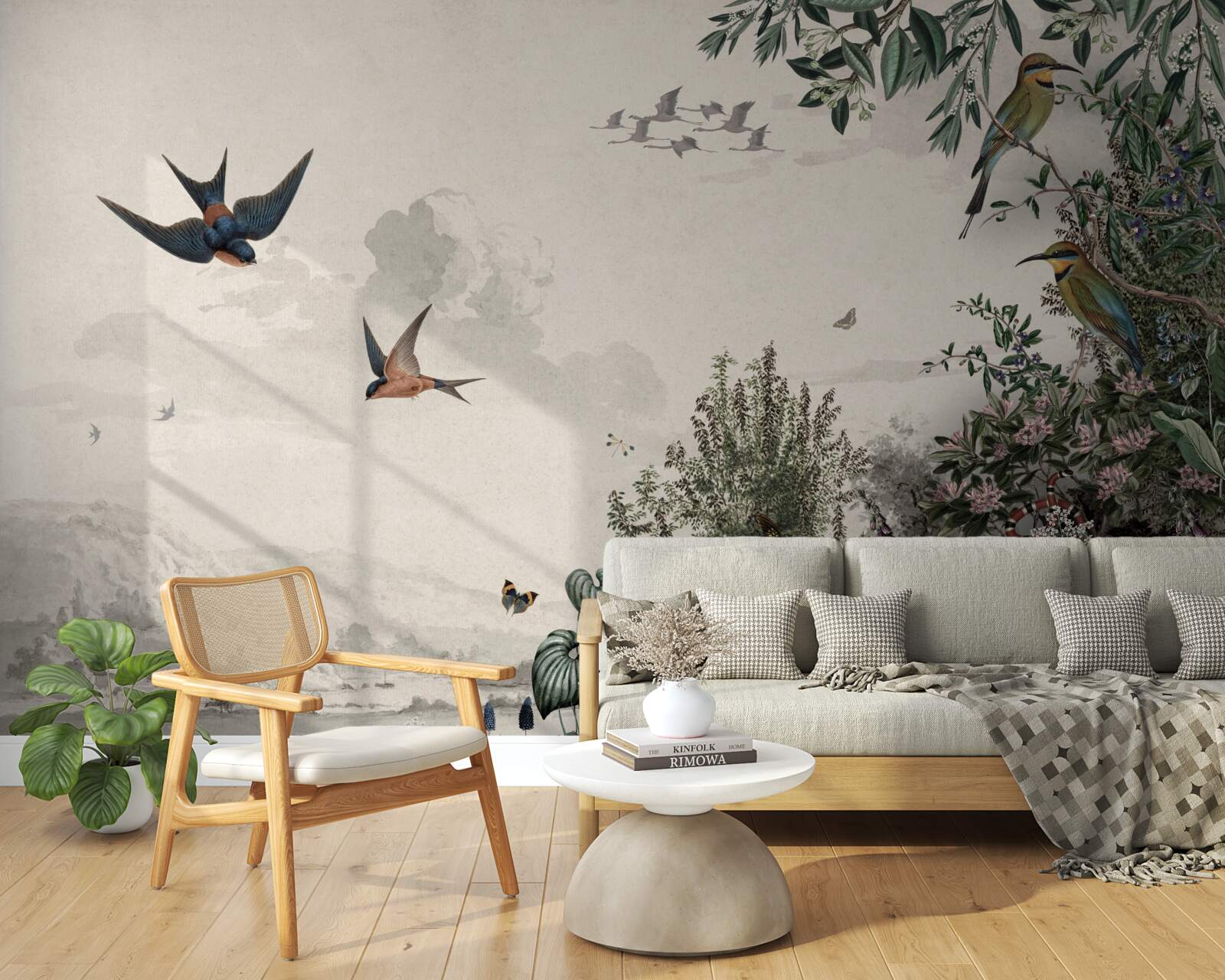 Fototapet Când plouă, păsările caută adăpost