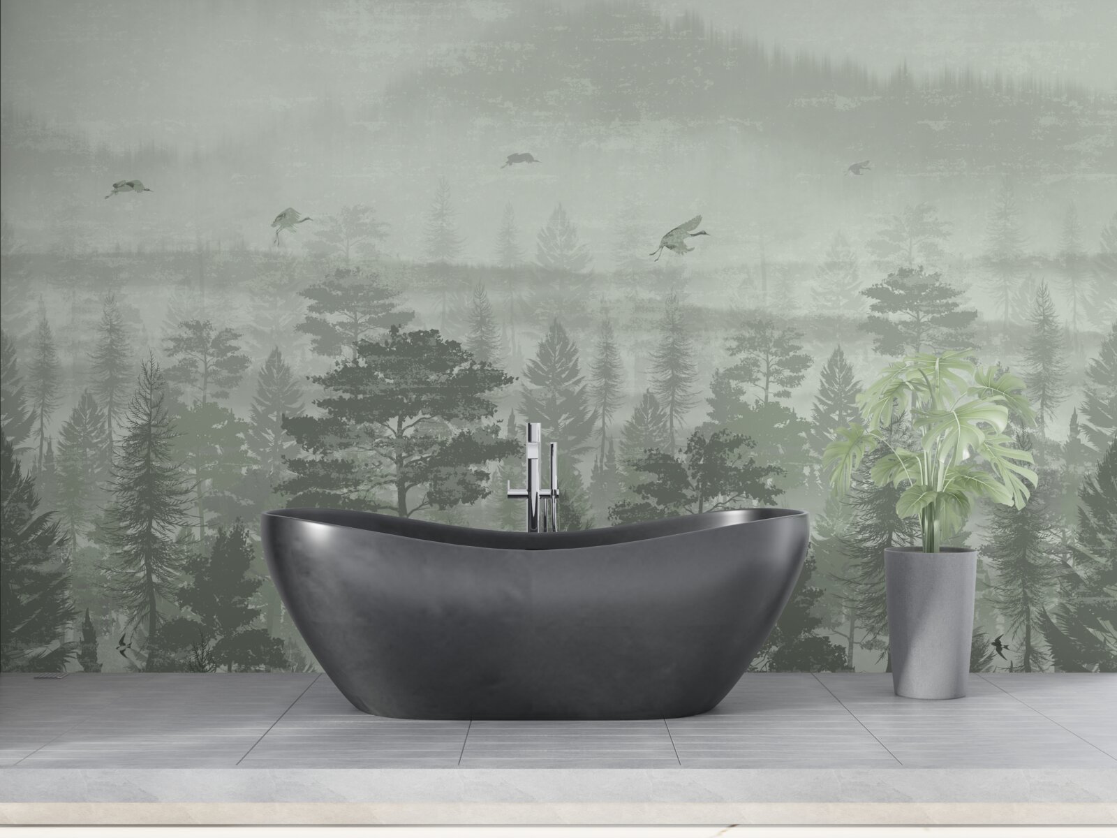 Fototapet pădure tropicală în timpul perioadelor de precipitații abundente