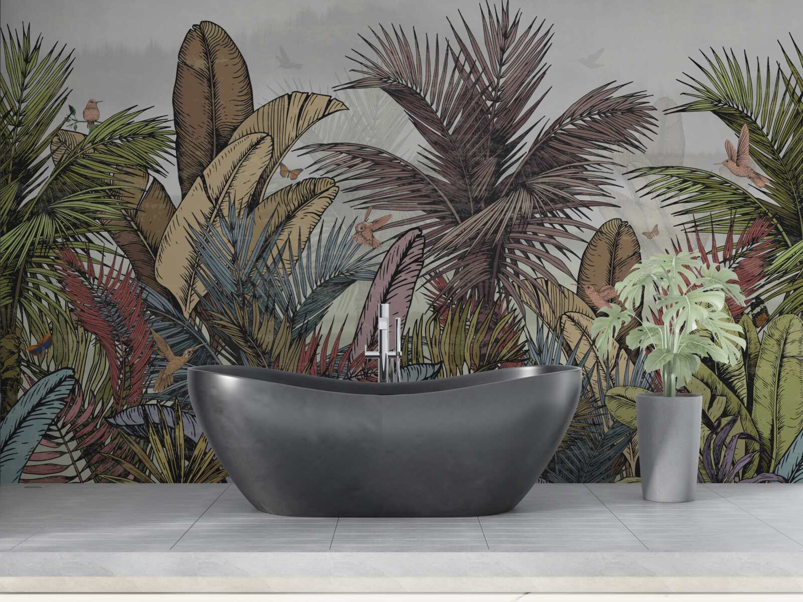 Fototapet floră tropicală exotică