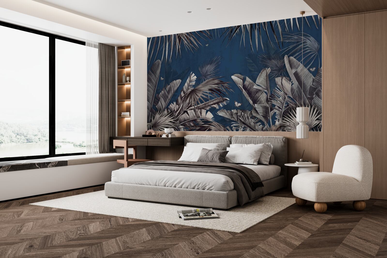 Fototapet noaptea cade pe ferigă