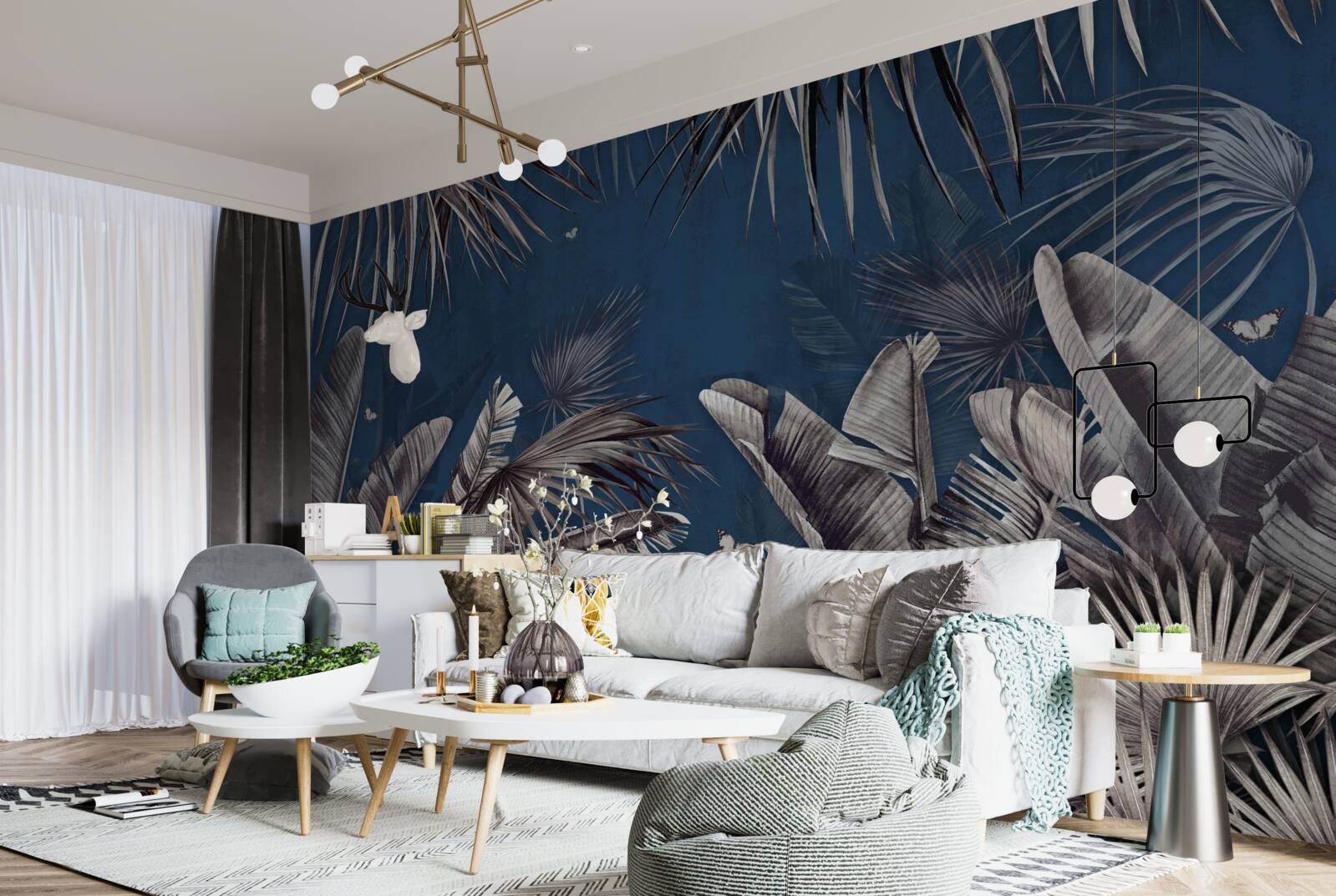 Fototapet noaptea cade pe ferigă