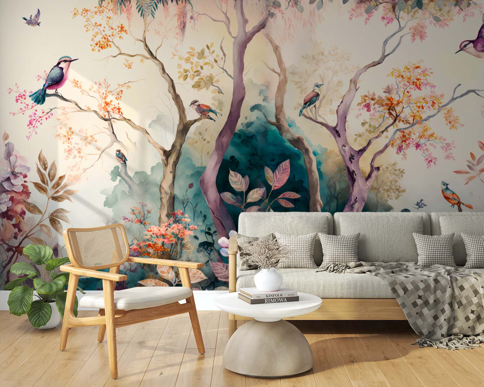 Fototapet păsările întâmpină toamna