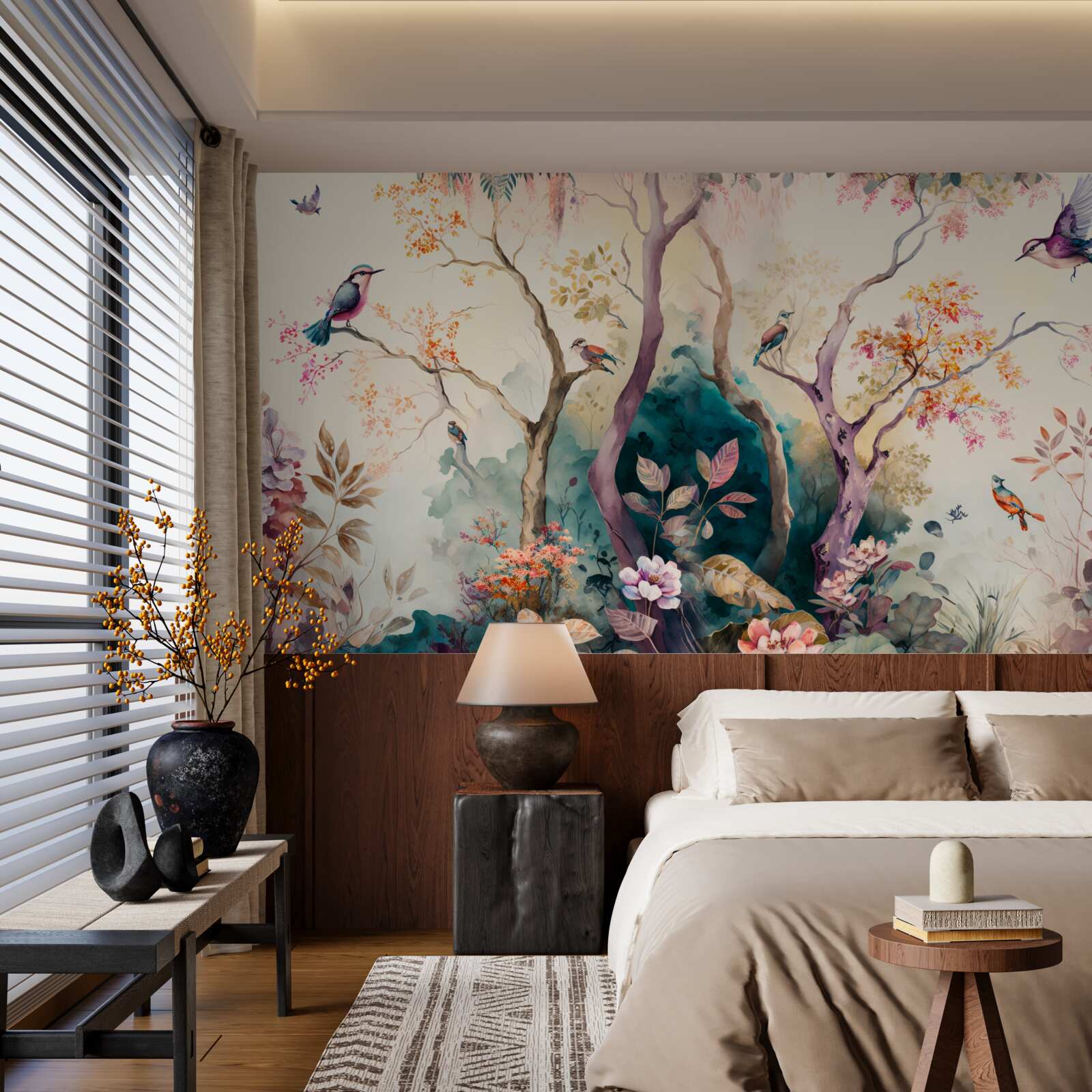 Fototapet păsările întâmpină toamna