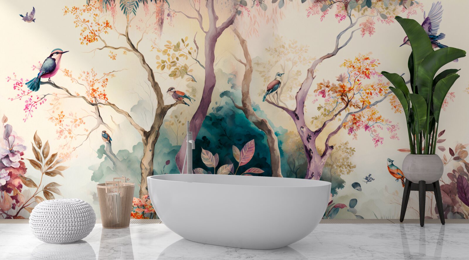 Fototapet păsările întâmpină toamna