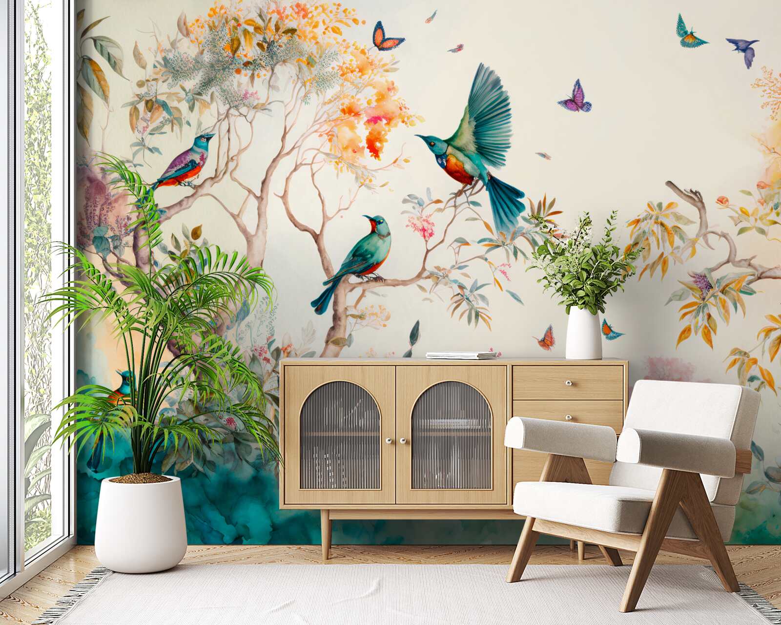 Fototapet portavionul paradise se află în vârful copacilor