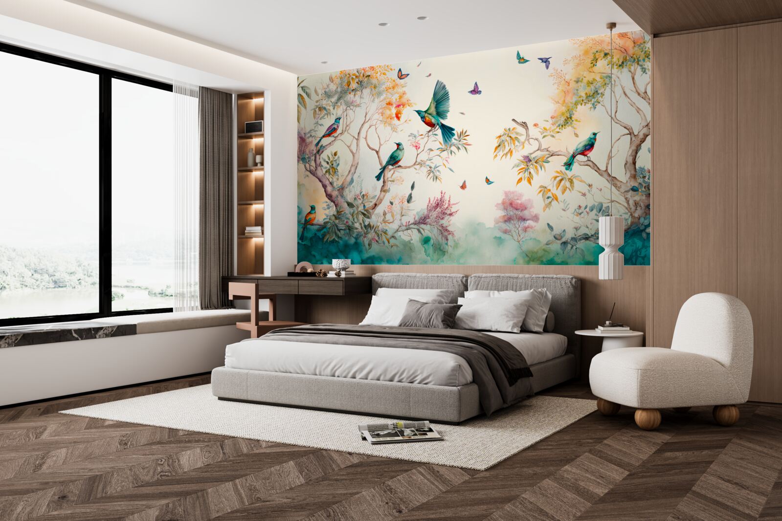 Fototapet portavionul paradise se află în vârful copacilor