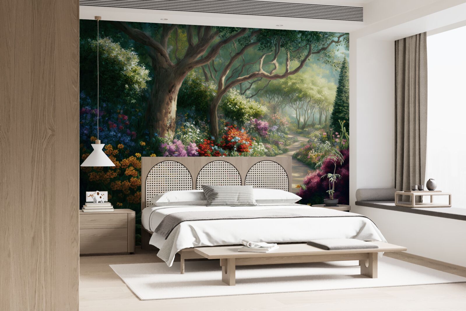 Fototapet cale mistică printr-o pădure magică