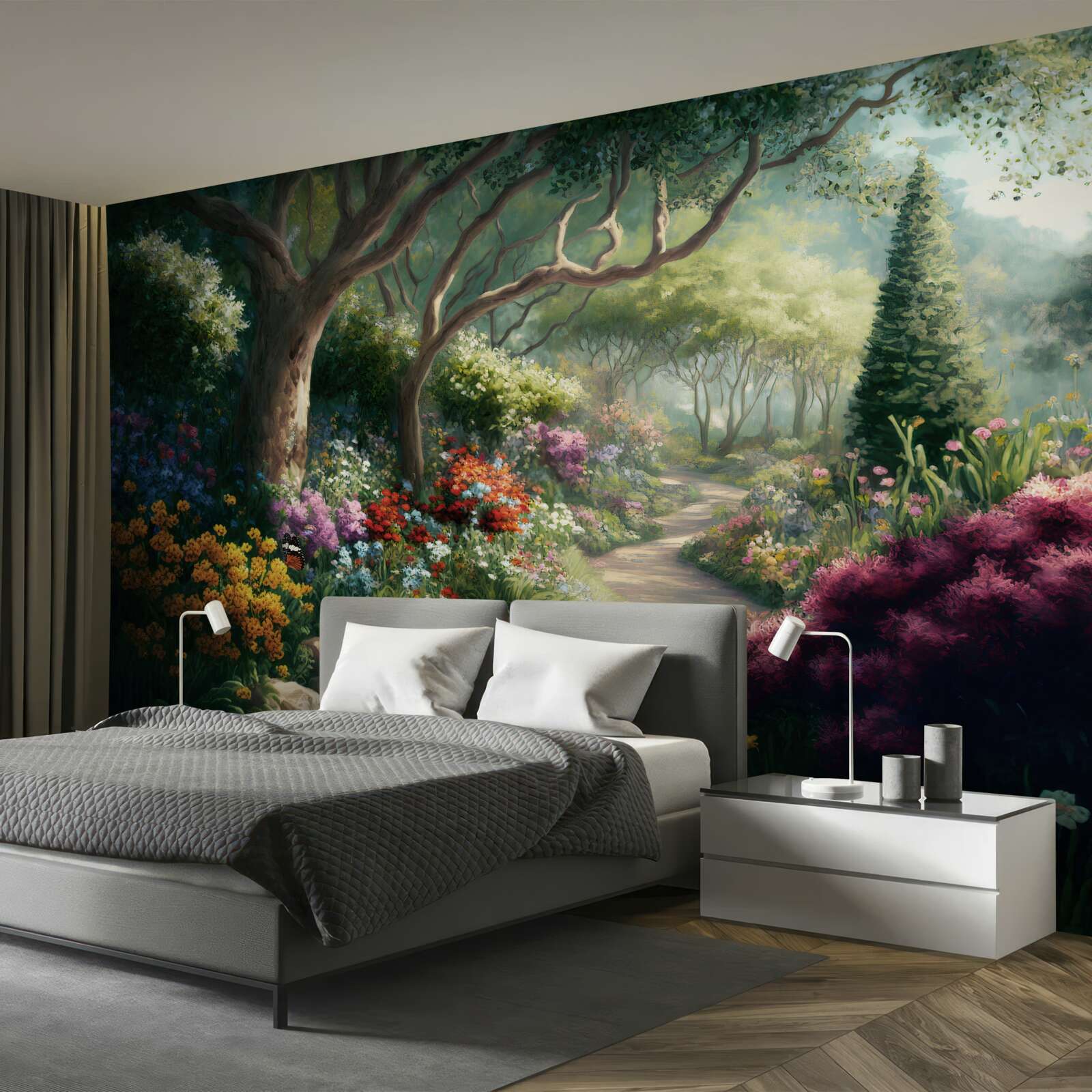 Fototapet cale mistică printr-o pădure magică