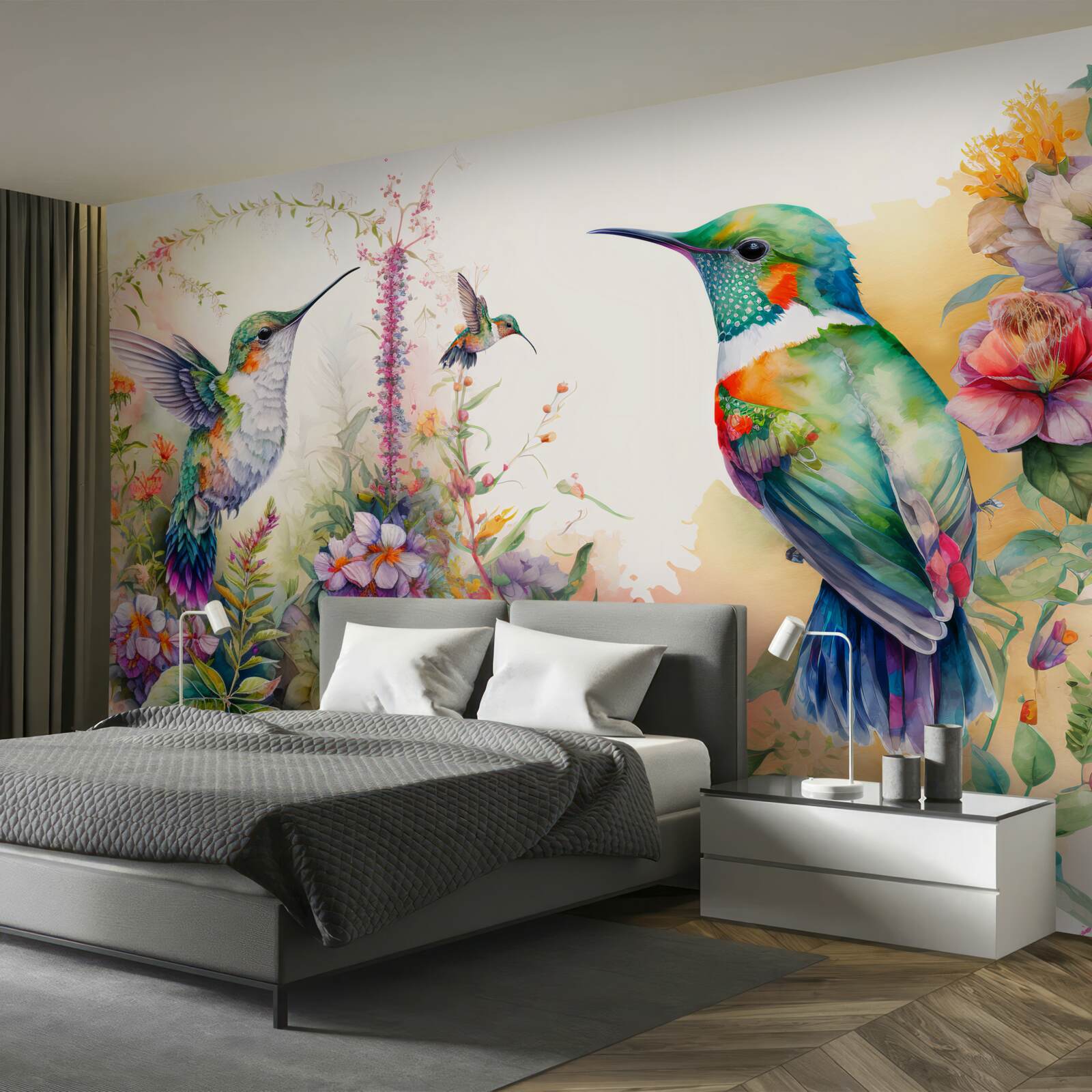 Fototapet păsările colibri comunică prin culori