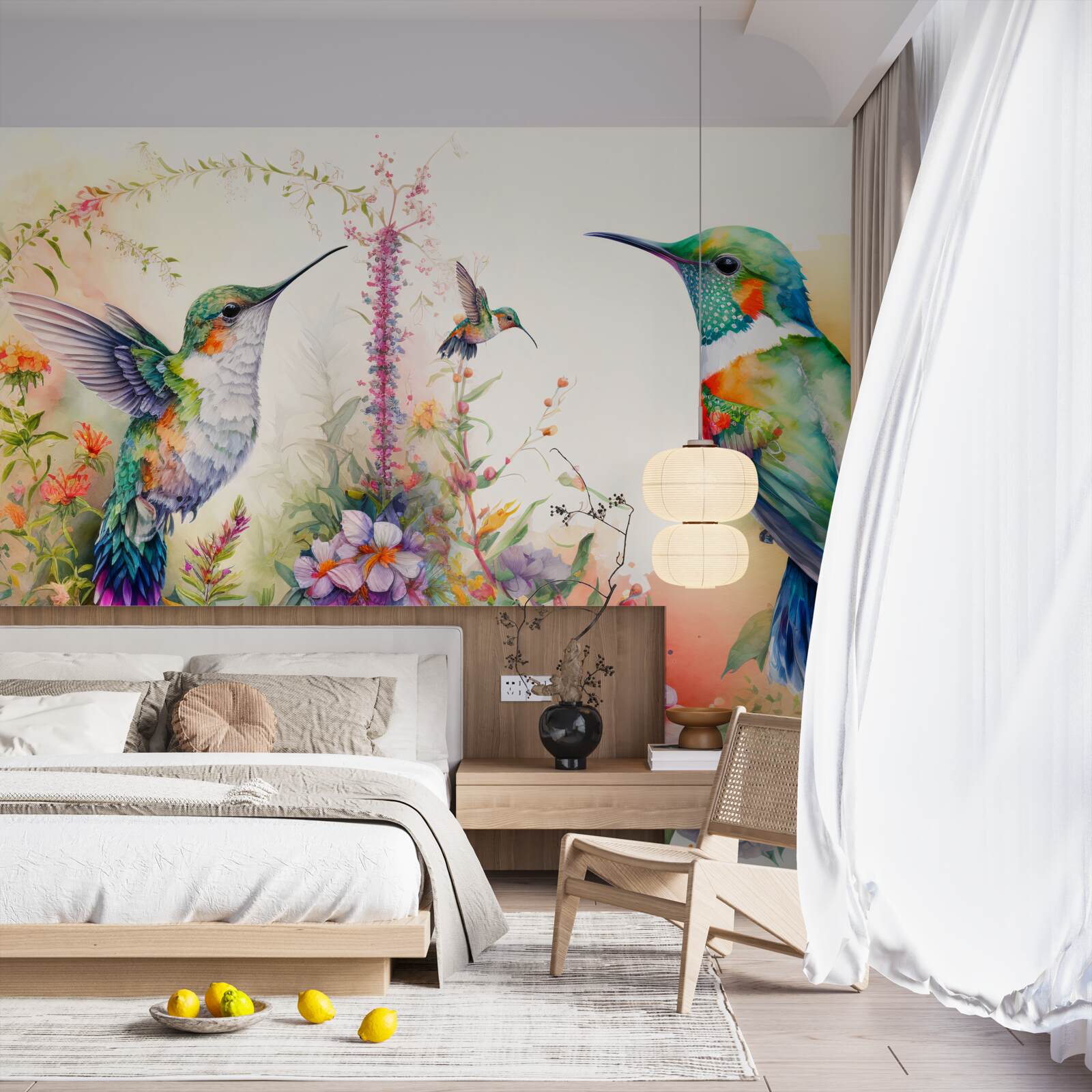 Fototapet păsările colibri comunică prin culori