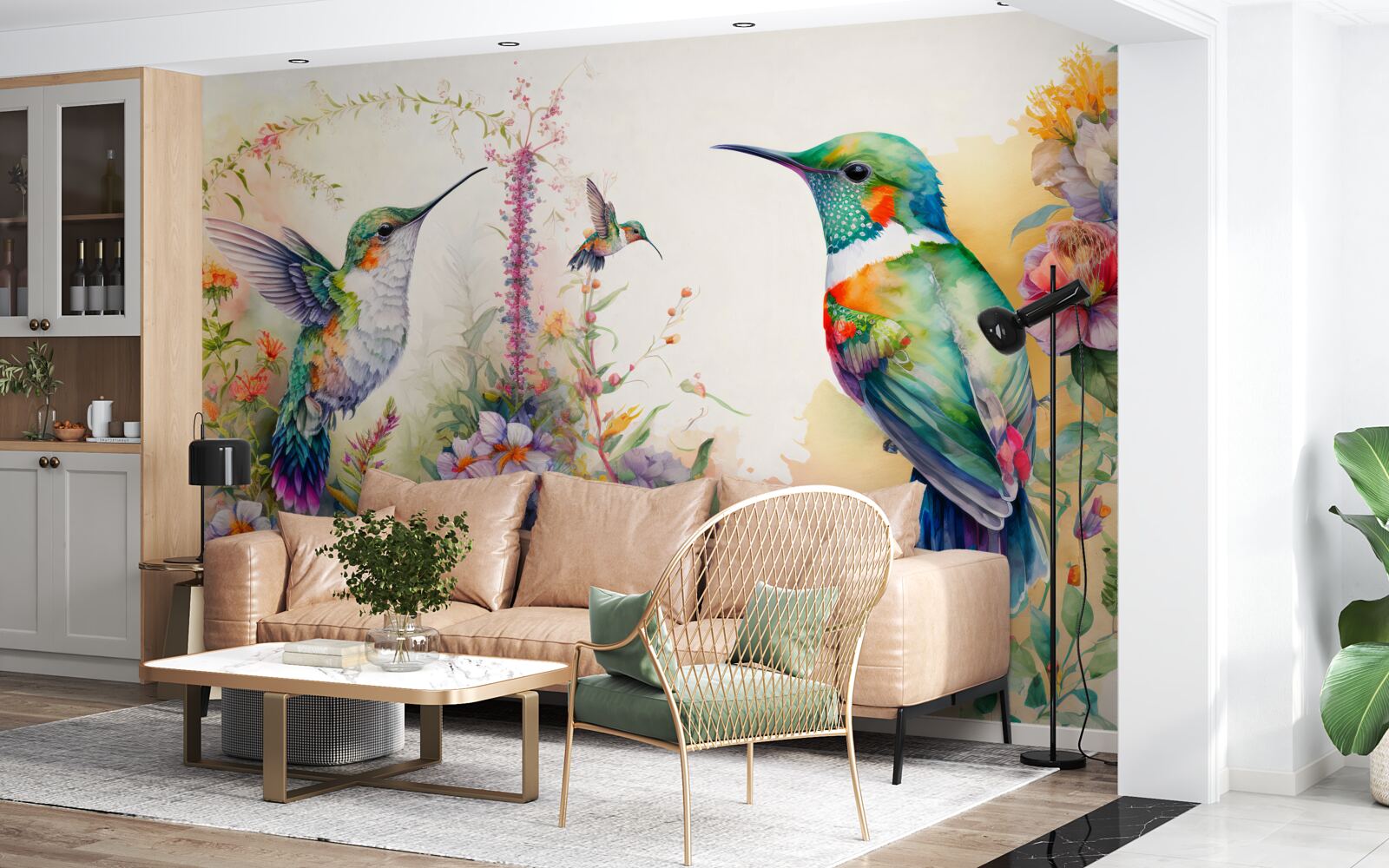 Fototapet păsările colibri comunică prin culori