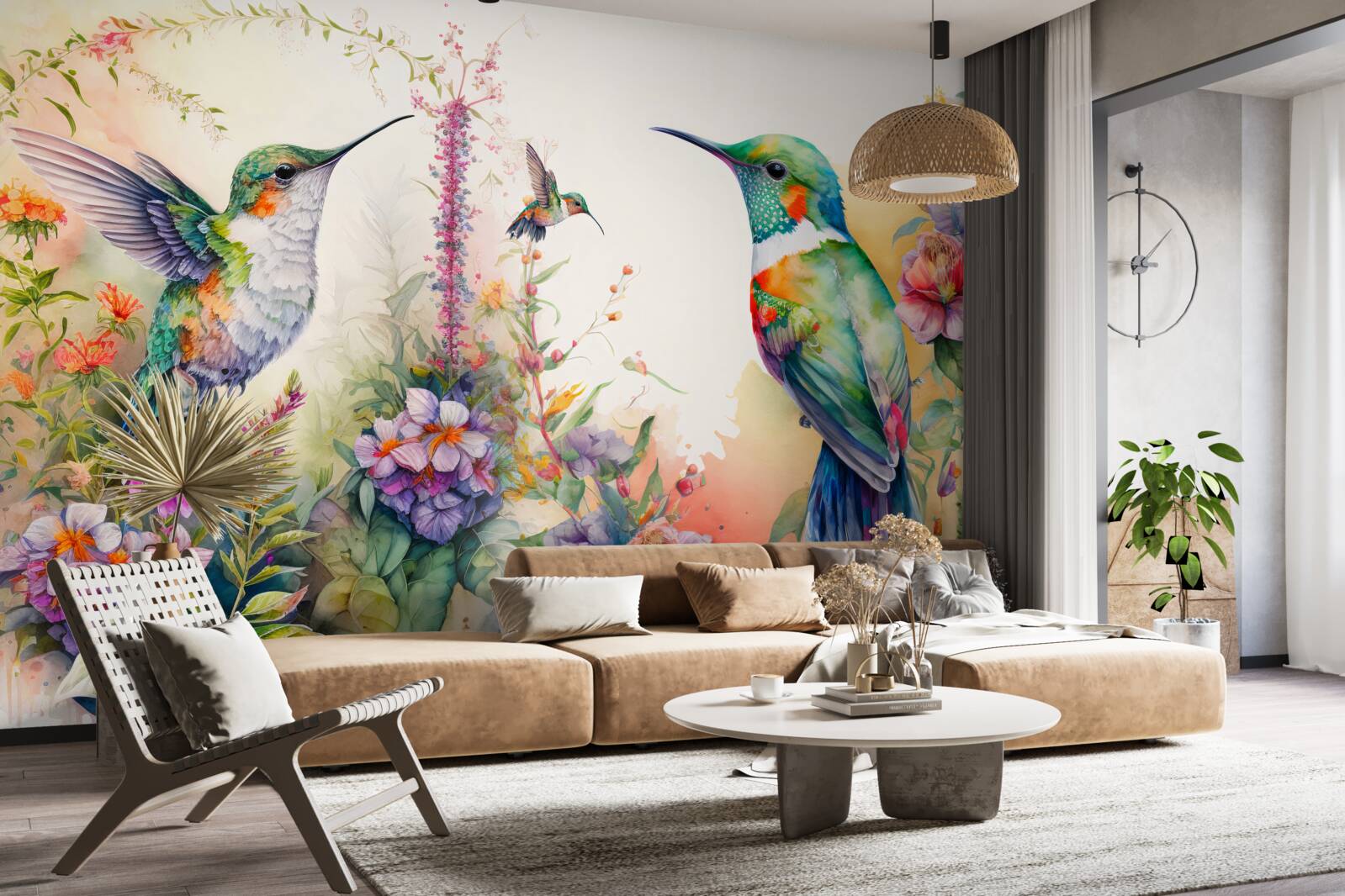 Fototapet păsările colibri comunică prin culori