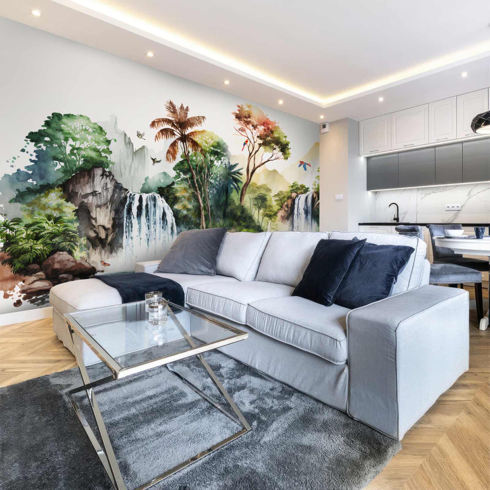 Fototapet există cascade în pădurea tropicală