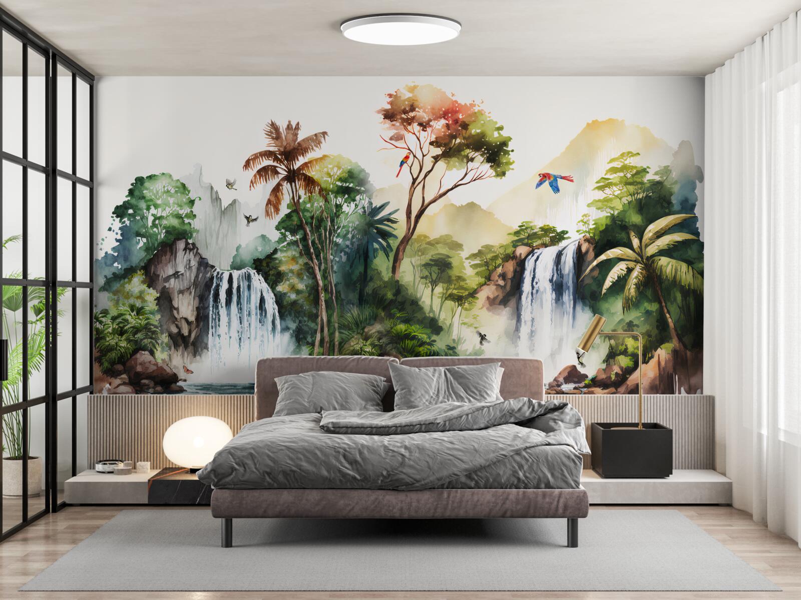 Fototapet există cascade în pădurea tropicală