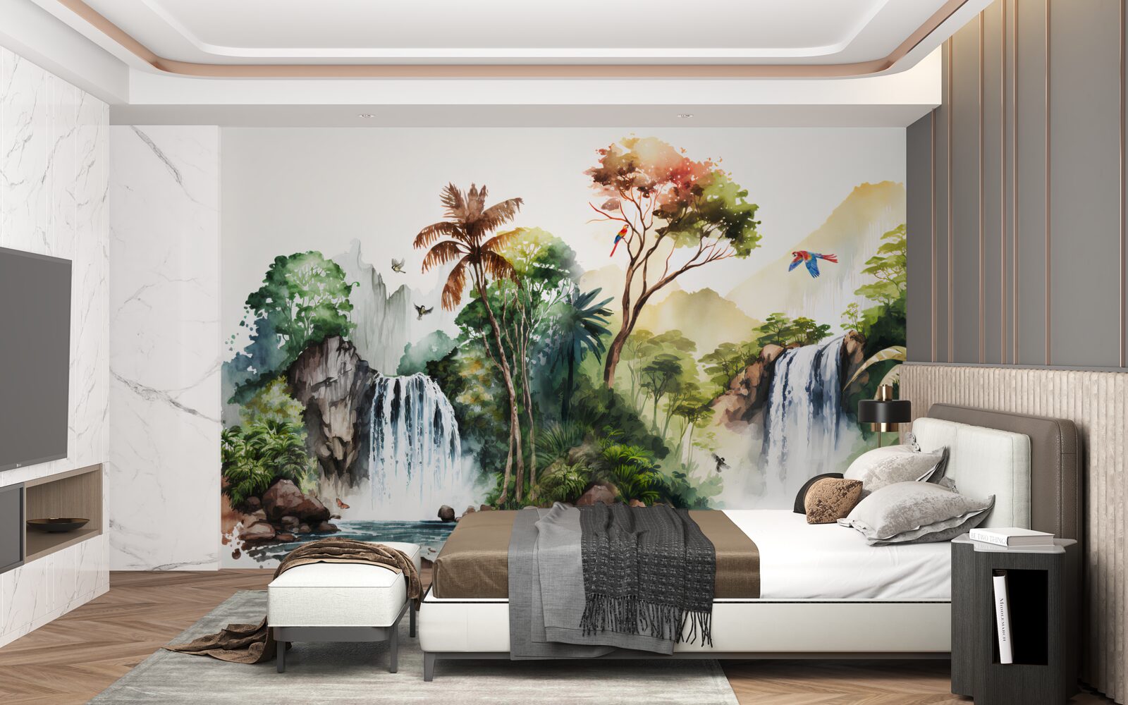 Fototapet există cascade în pădurea tropicală