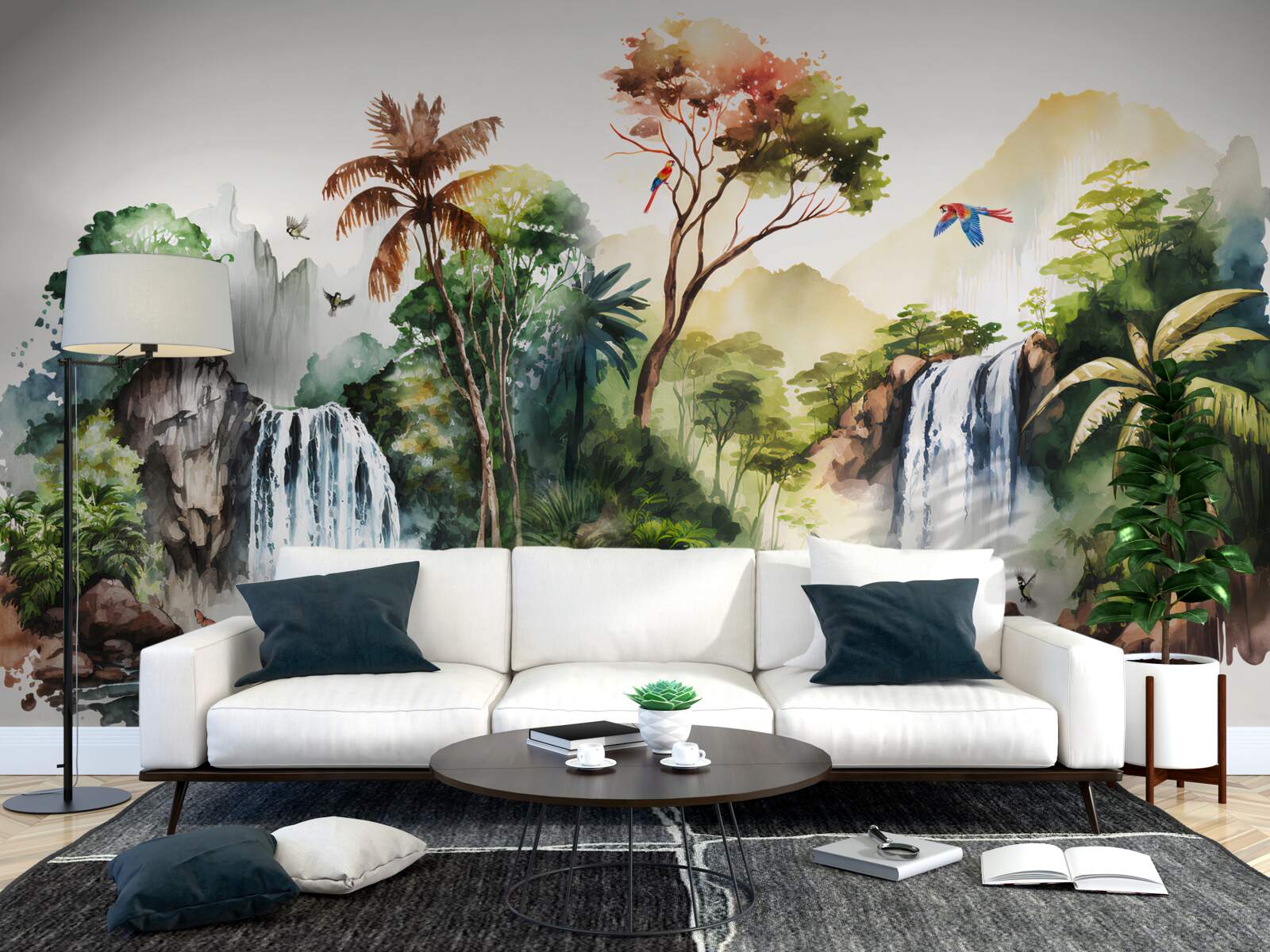 Fototapet există cascade în pădurea tropicală