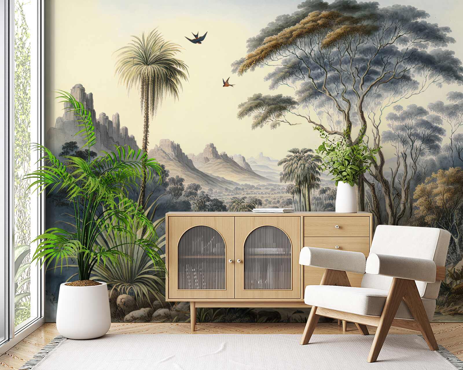 Fototapet o familie de căprioare își face casă