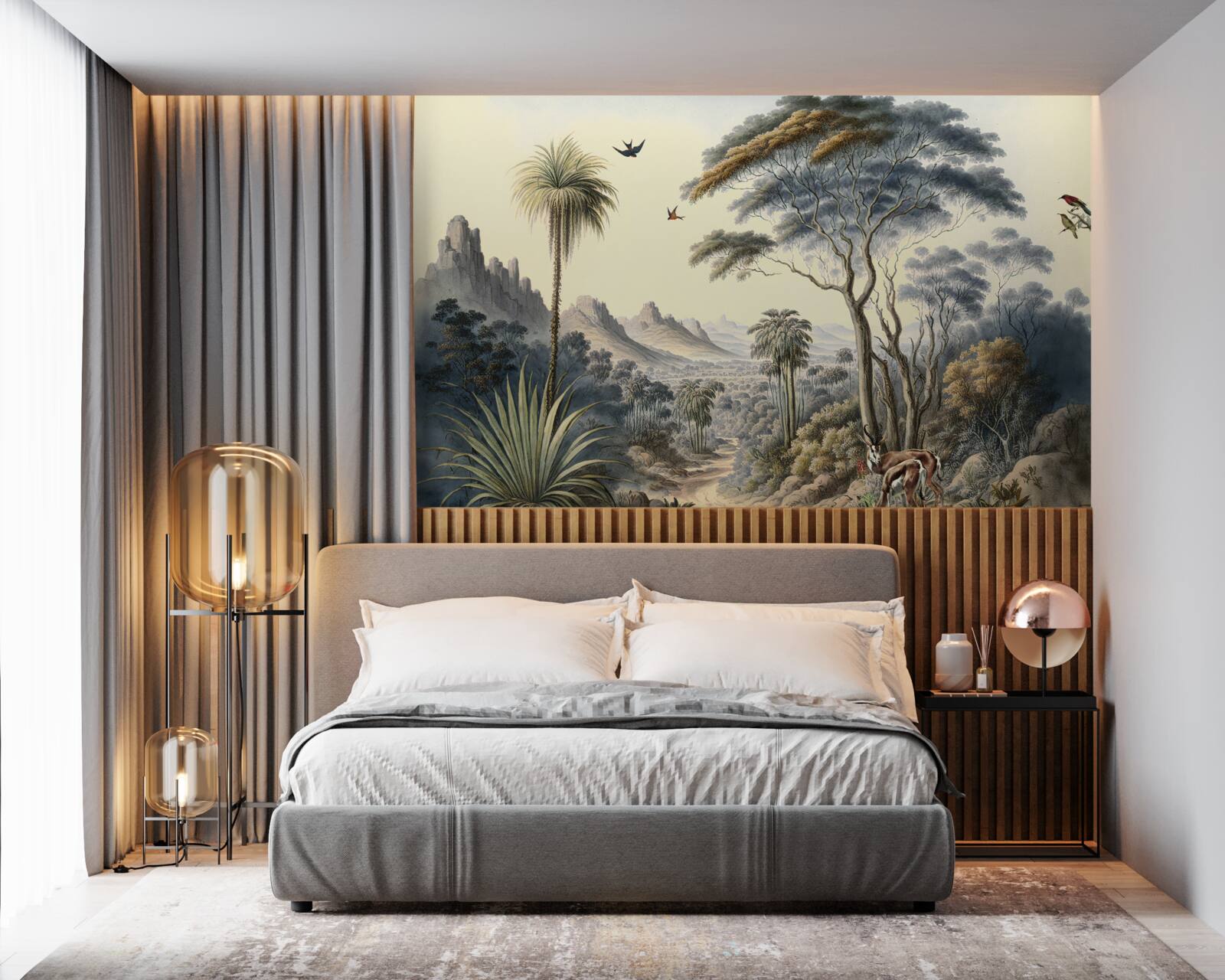 Fototapet o familie de căprioare își face casă