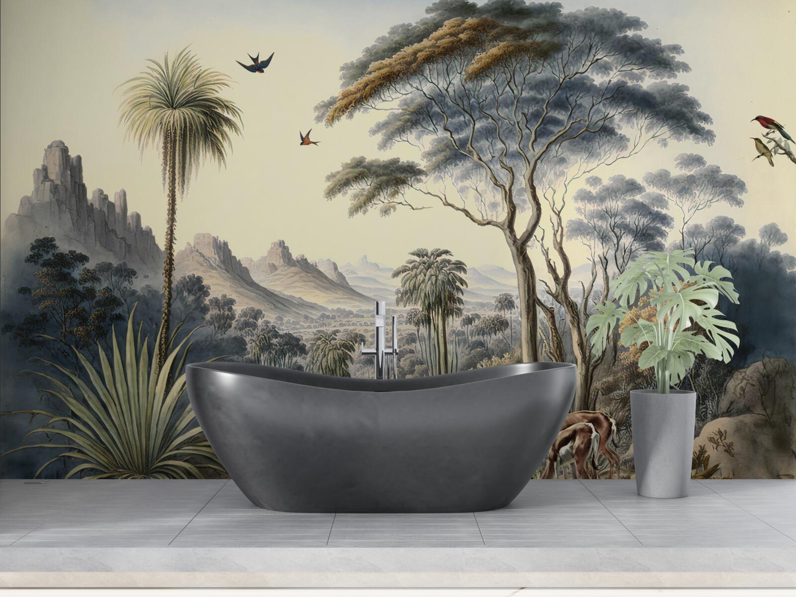 Fototapet o familie de căprioare își face casă