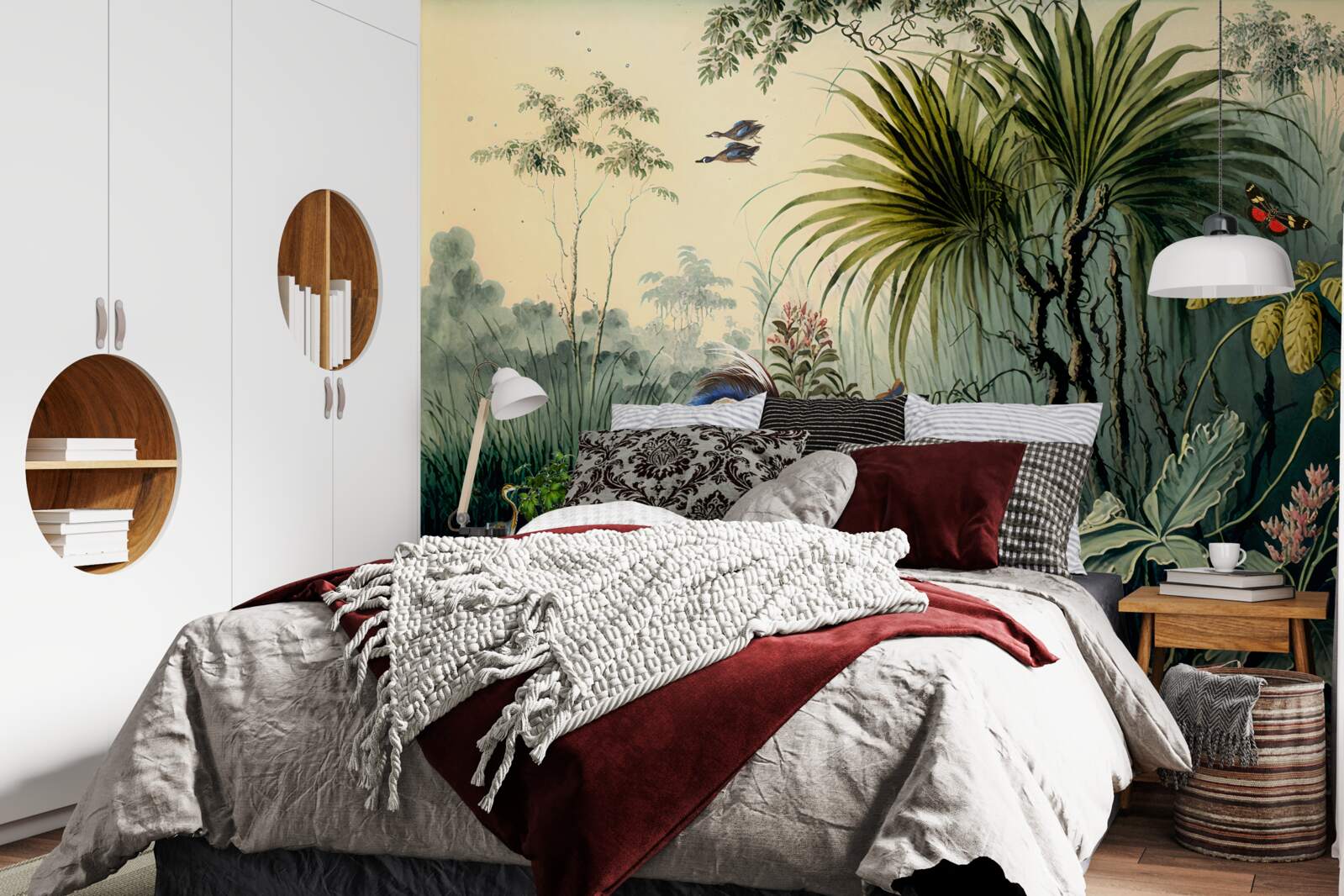 Fototapet liniște lângă iazul verde