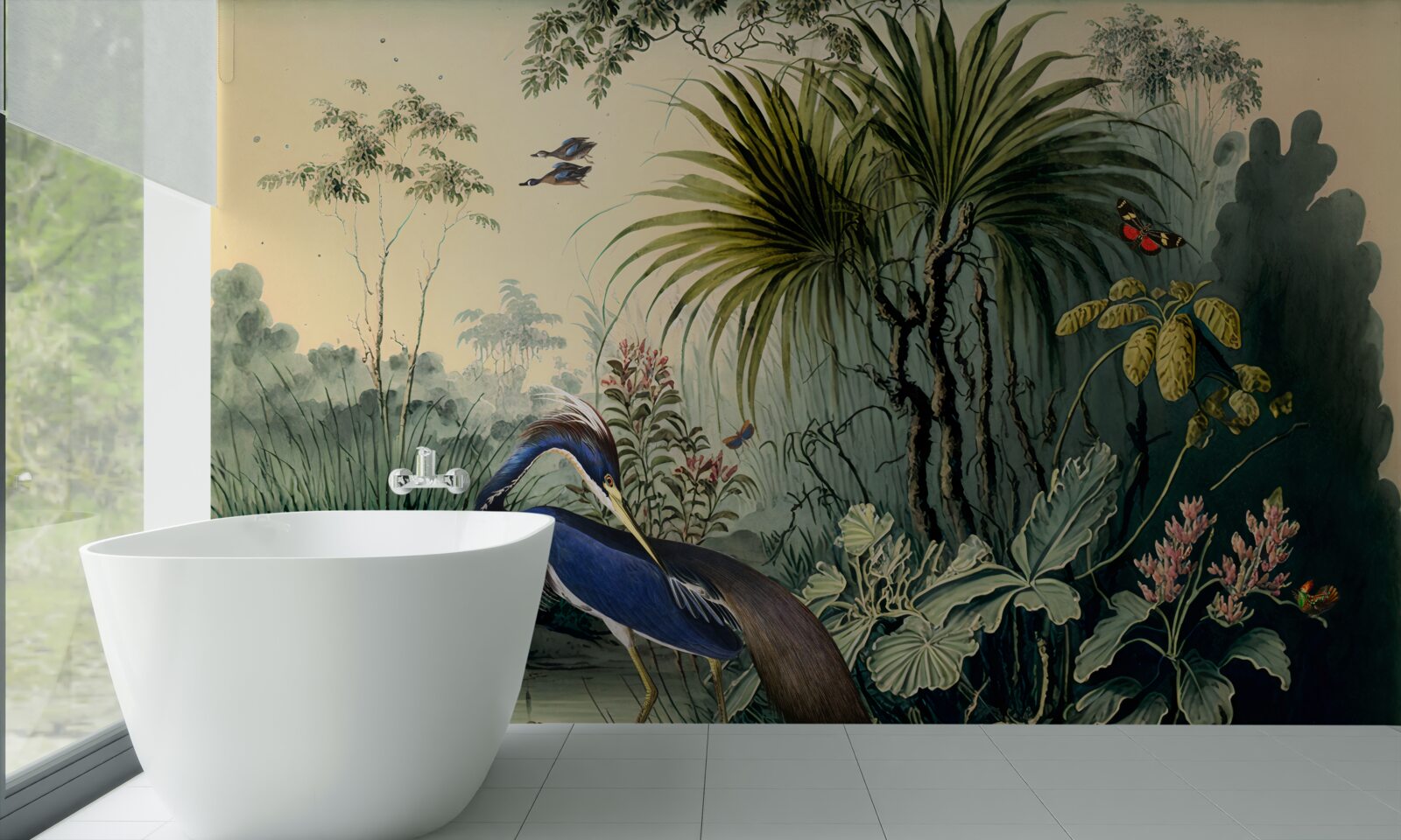 Fototapet liniște lângă iazul verde