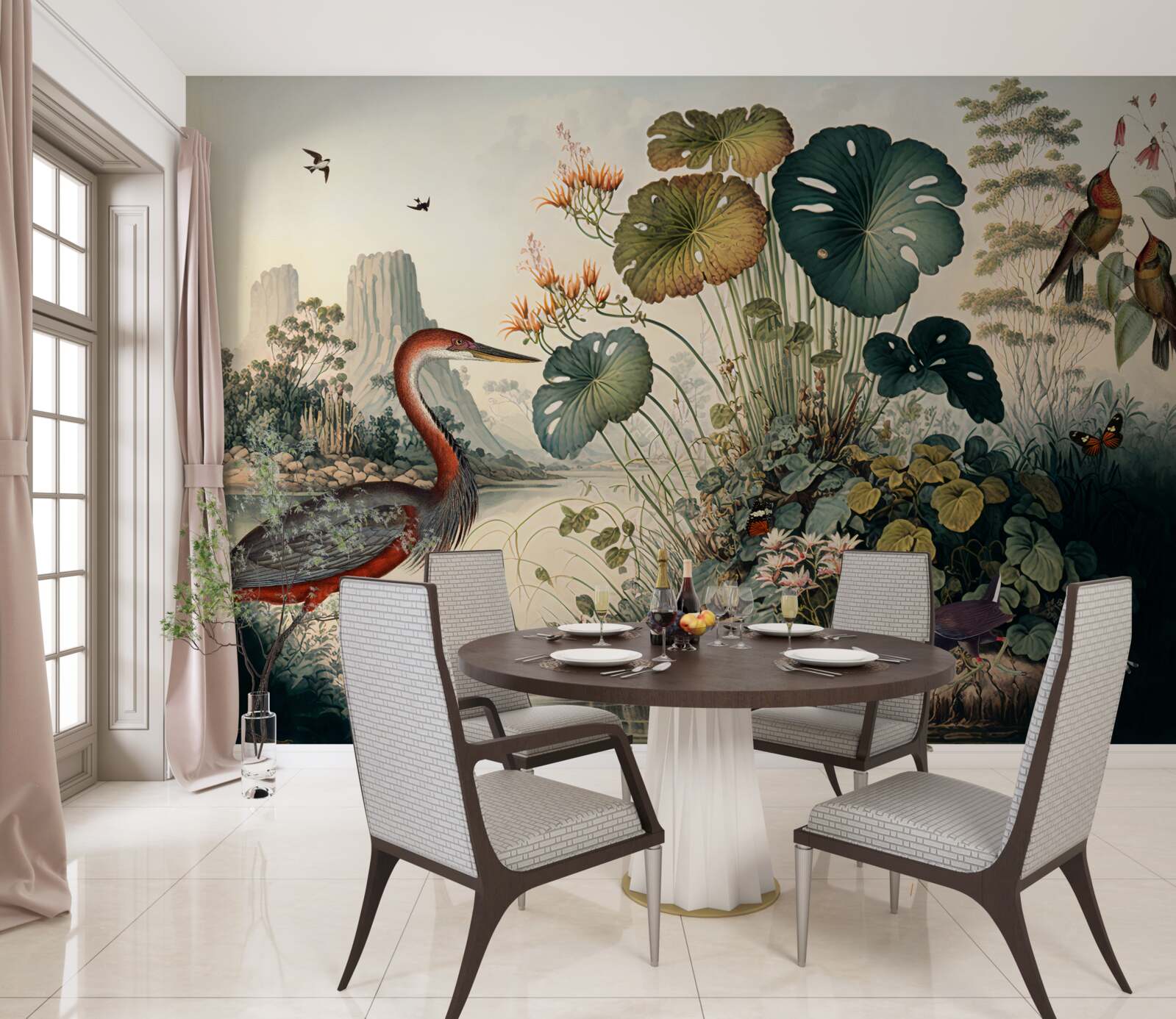 Fototapet plante acvatice și ierburi de iaz