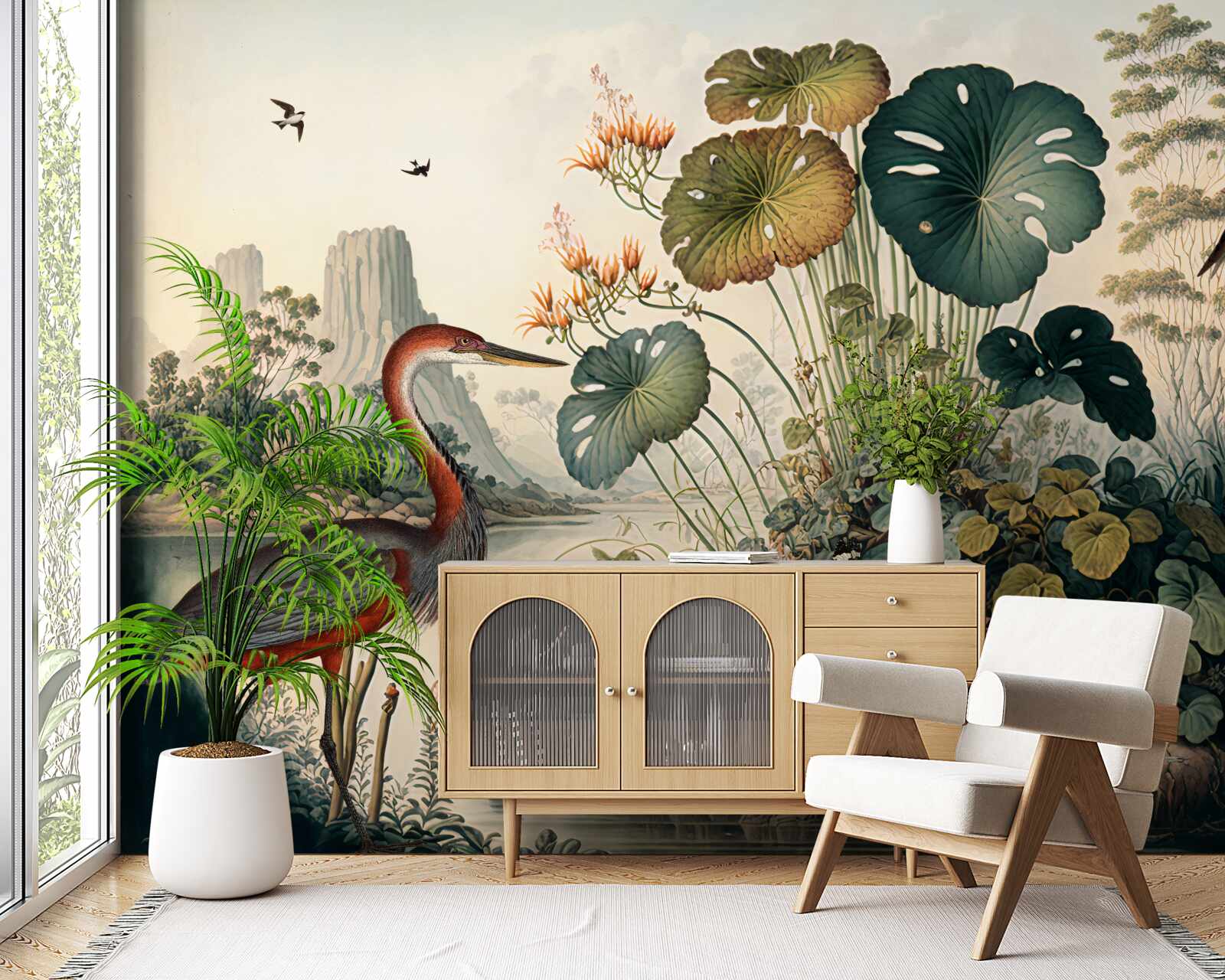 Fototapet plante acvatice și ierburi de iaz