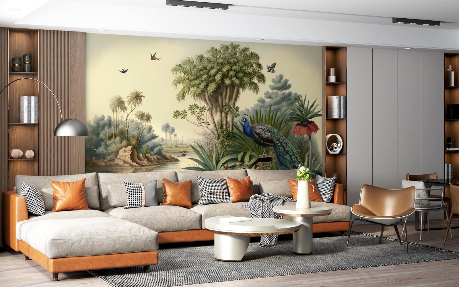 Fototapet păunul în adevăratul său habitat