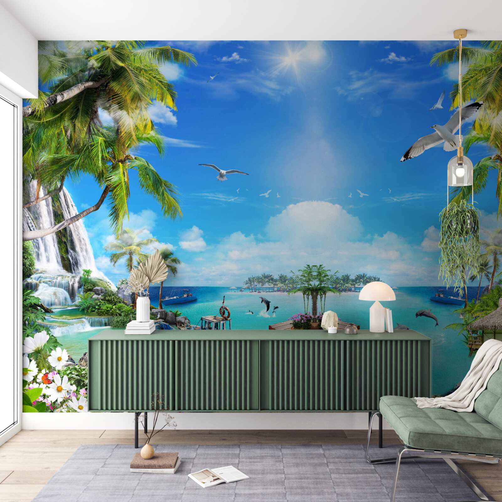 Fototapet nave pe țărmurile tropicelor