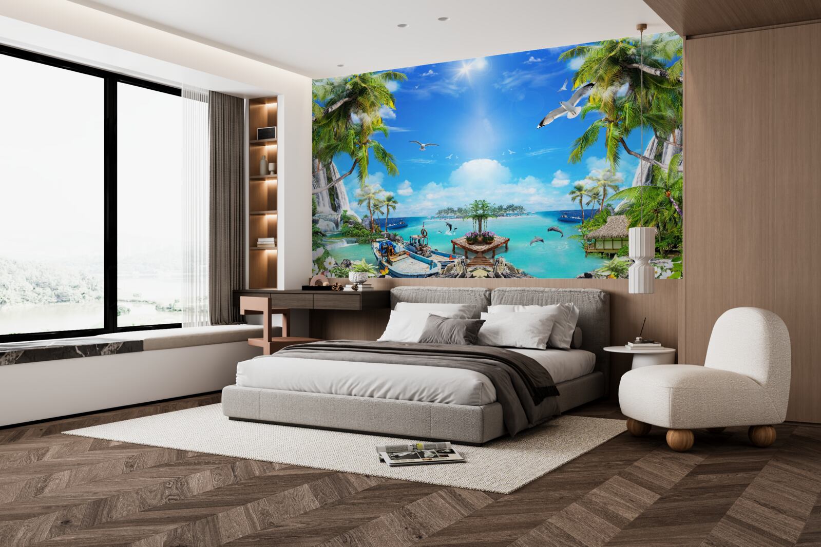 Fototapet nave pe țărmurile tropicelor