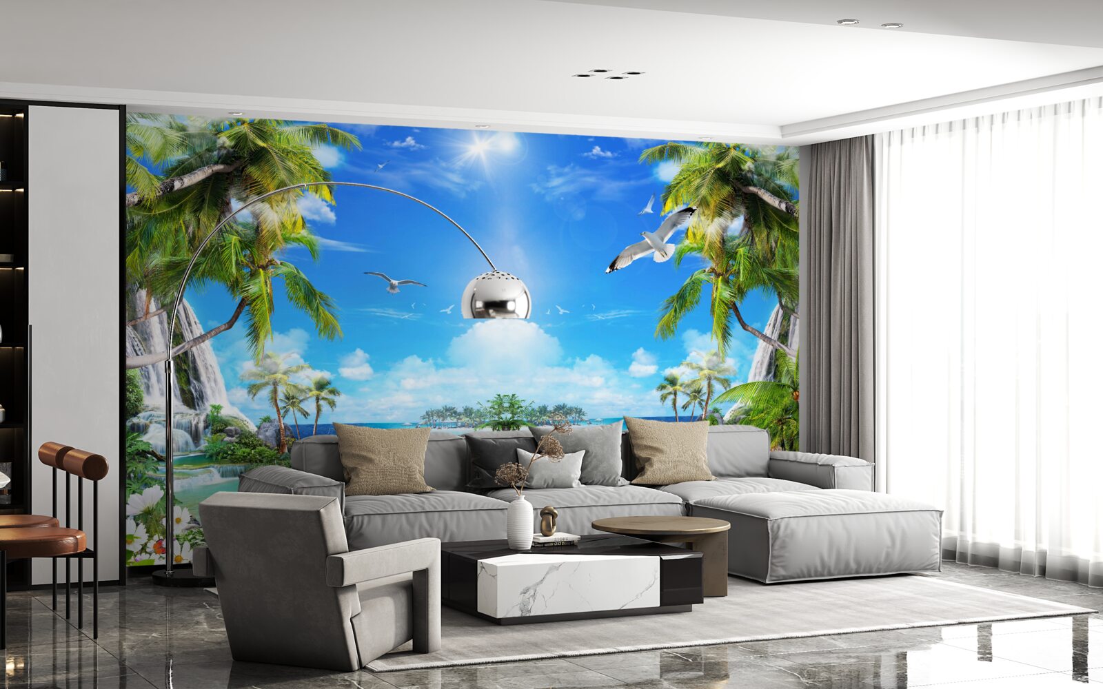 Fototapet nave pe țărmurile tropicelor