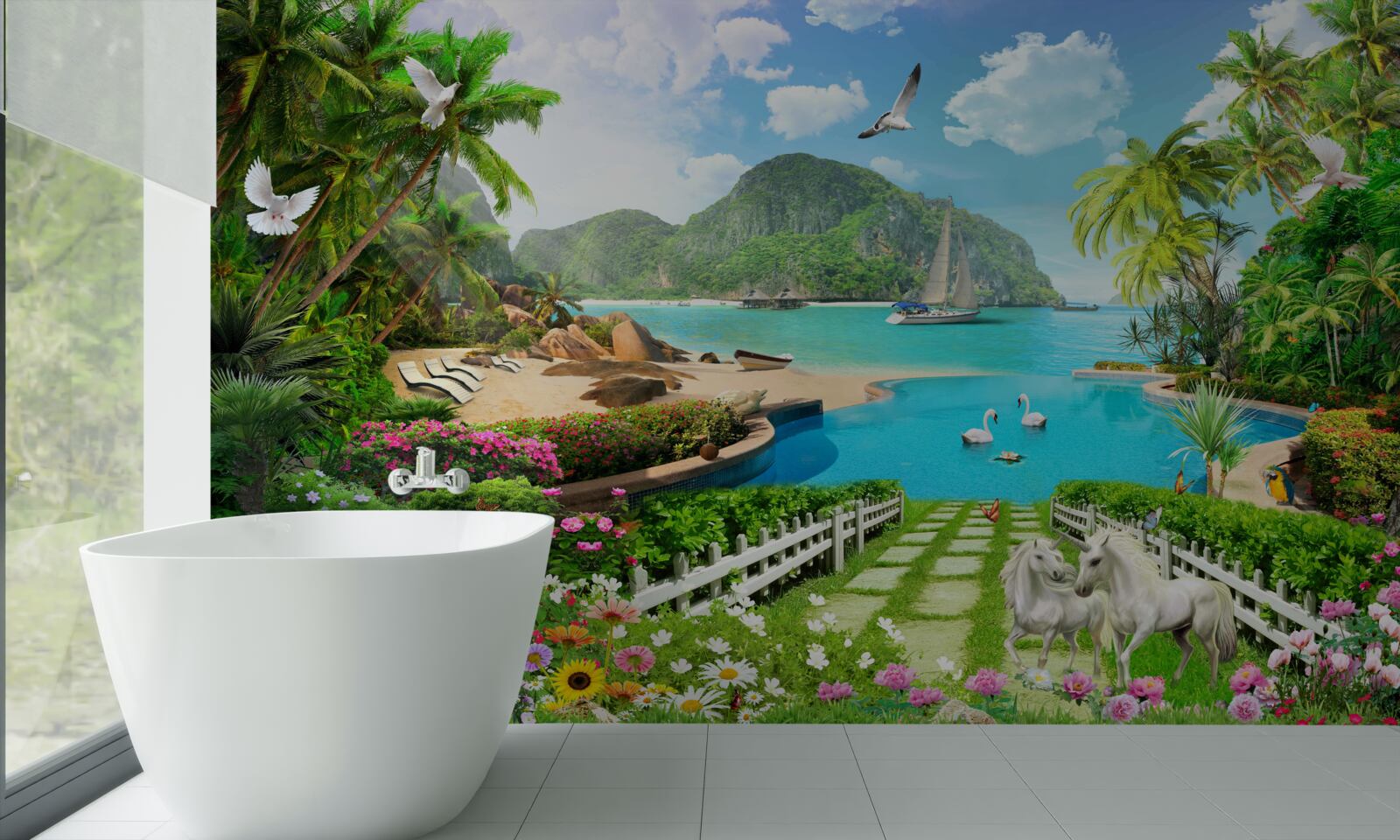 Fototapet un refugiu liniștit la tropice