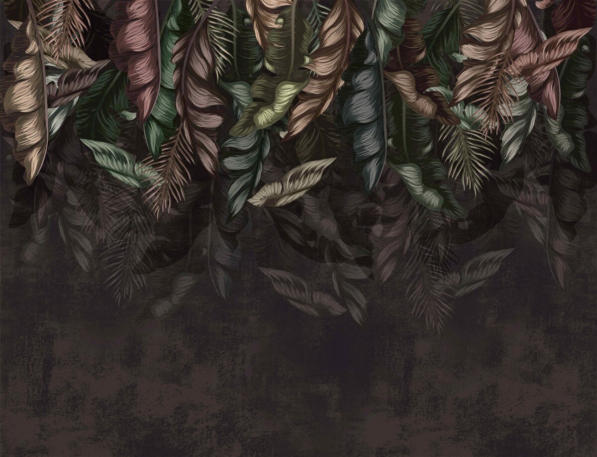 Fototapet vegetație tropicală întunecată
