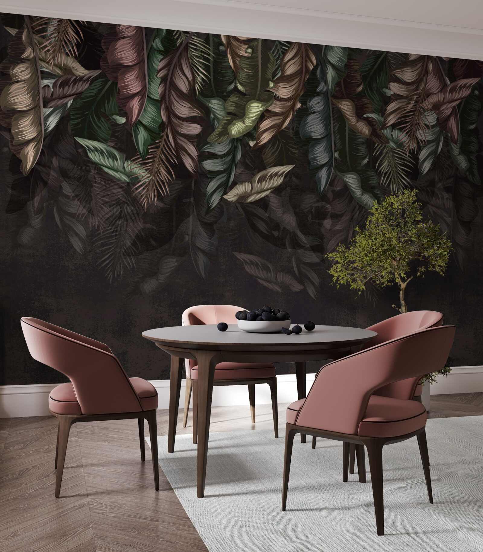 Fototapet vegetație tropicală întunecată