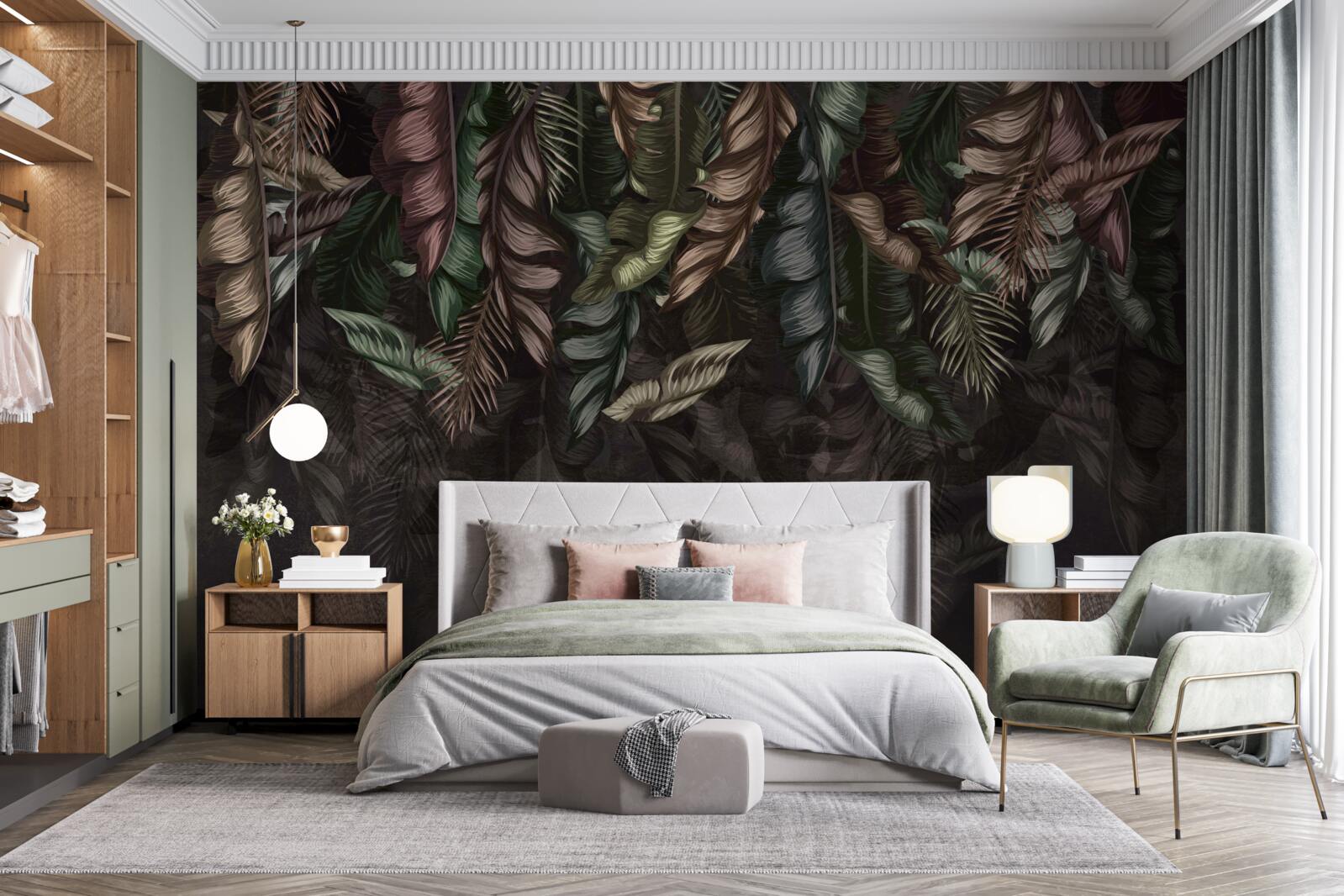 Fototapet vegetație tropicală întunecată