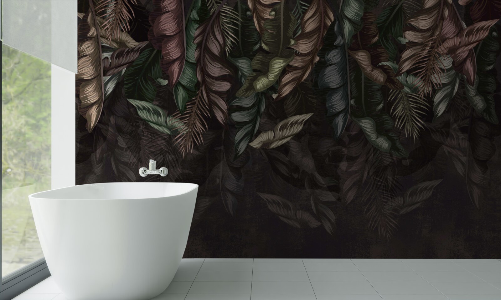 Fototapet vegetație tropicală întunecată