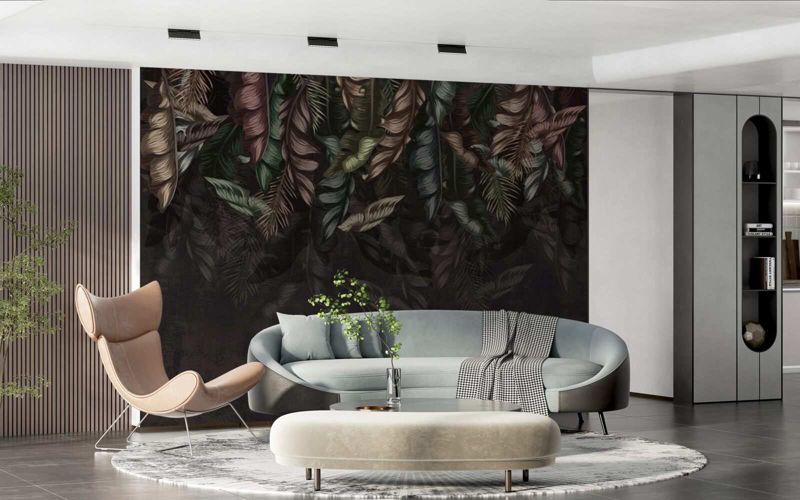 Fototapet vegetație tropicală întunecată