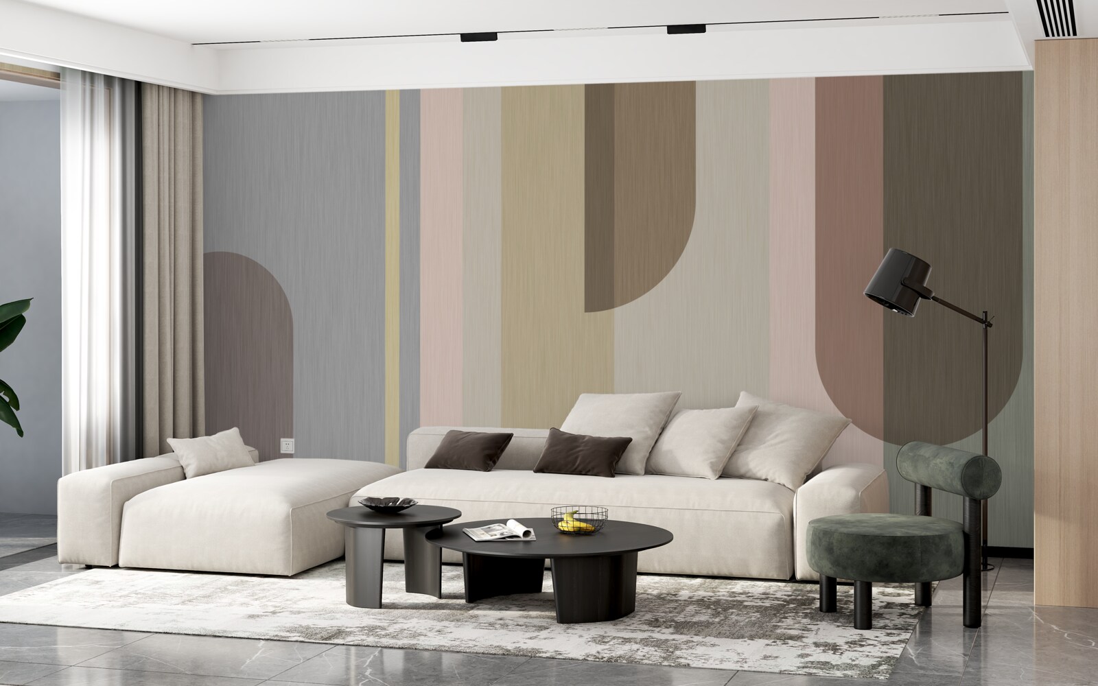 Fototapet Arce în orientare verticală, pictate în culori pastelate