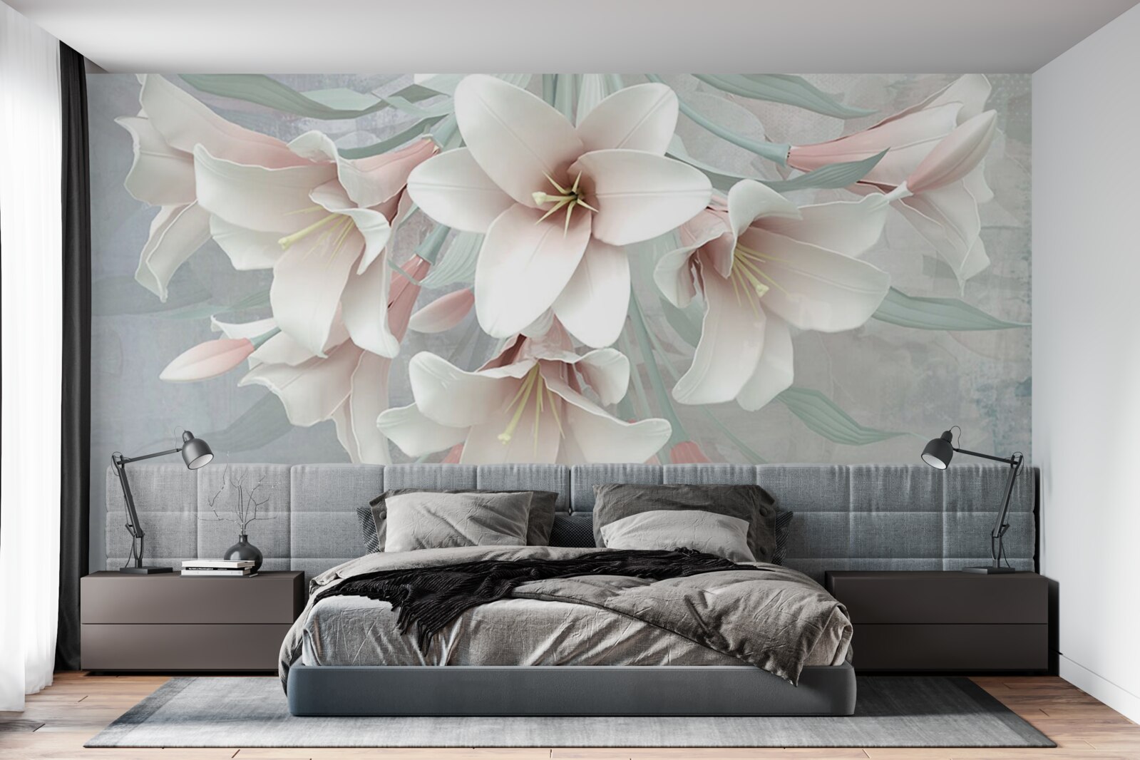 Fototapet compoziție de crini luminoși