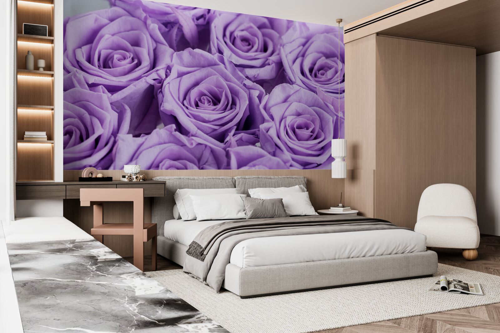 Fototapet compoziția trandafirilor de ametist